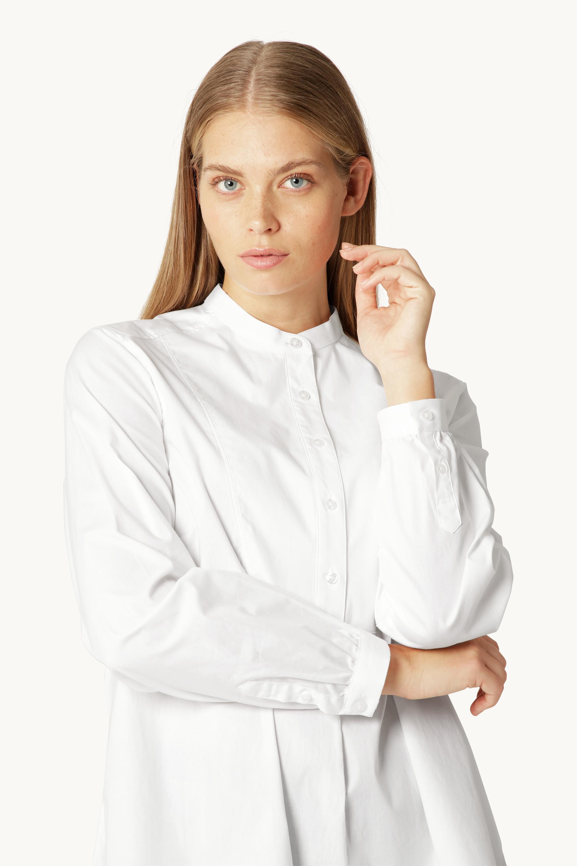 Klassisches Hemd Verlängertes Rückenteil - White