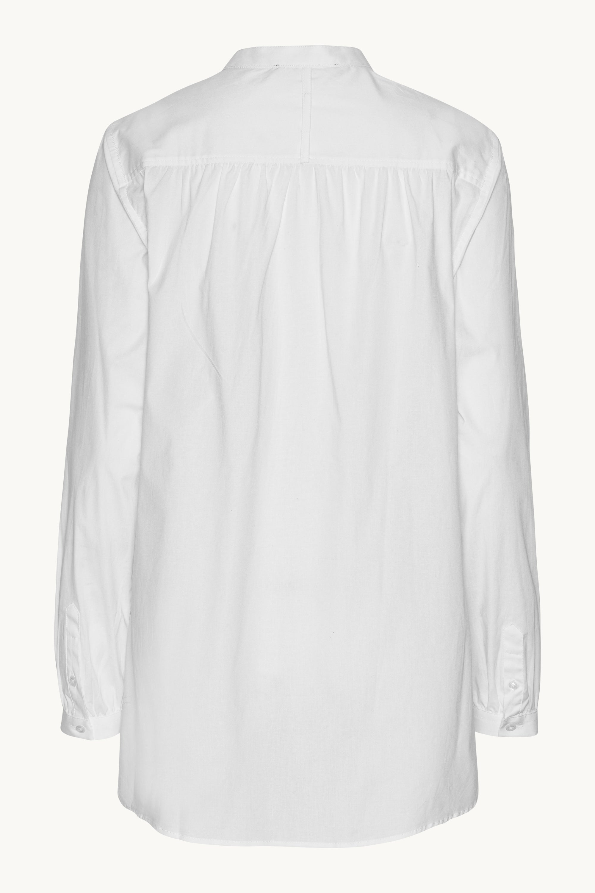 Klassisches Hemd Verlängertes Rückenteil - White