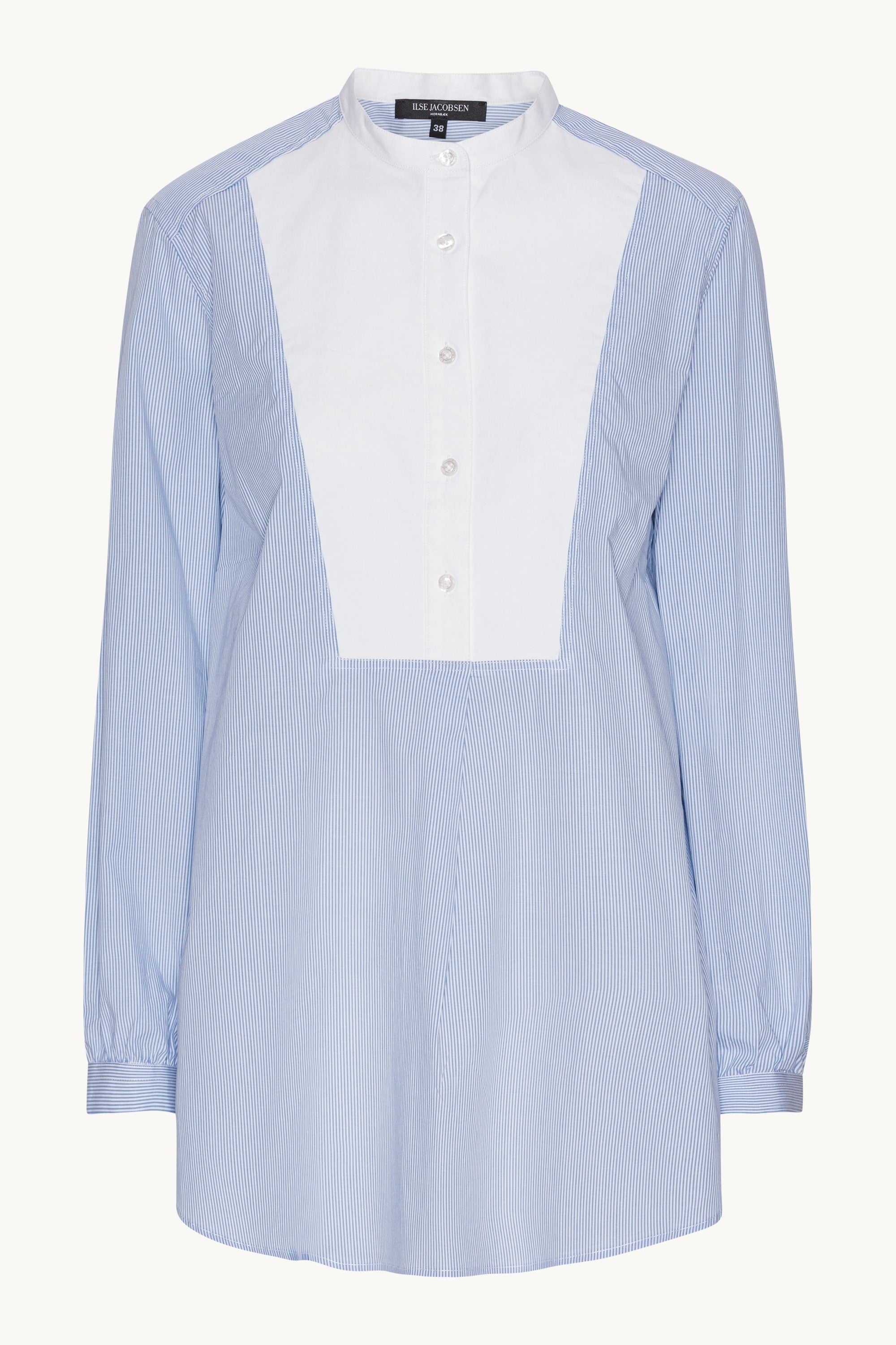 Klassisches Hemd Verlängertes Rückenteil Streifen - Heather