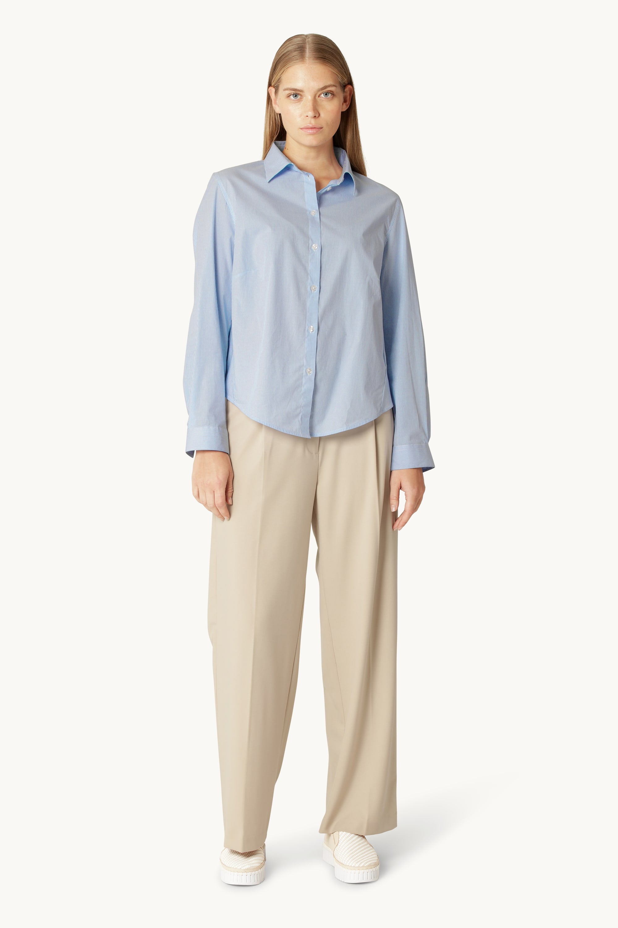 Hemd Mit Fließendem Rückenteil Streifen - Heather