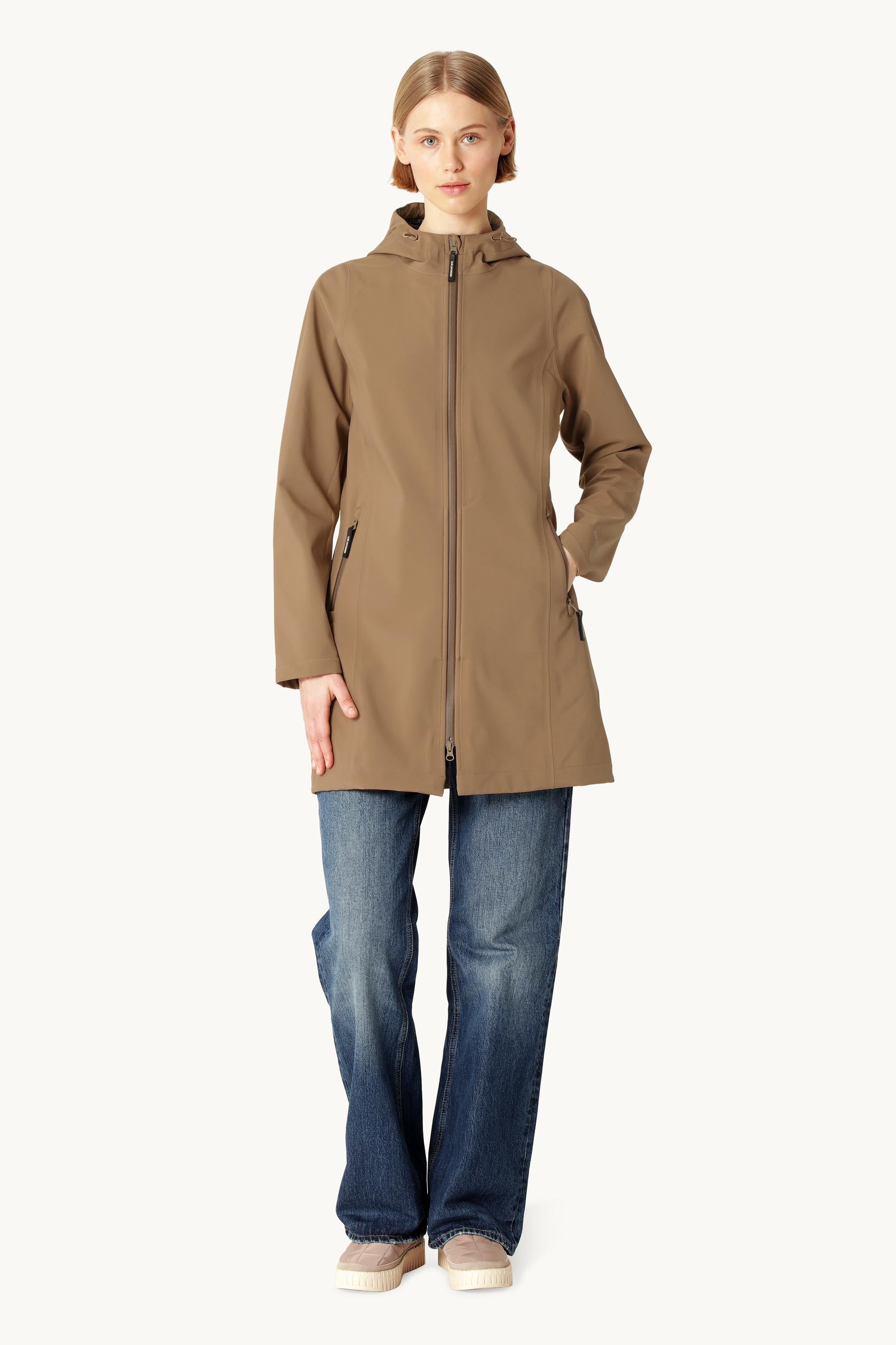 Softshell-Regenmantel - Mocca