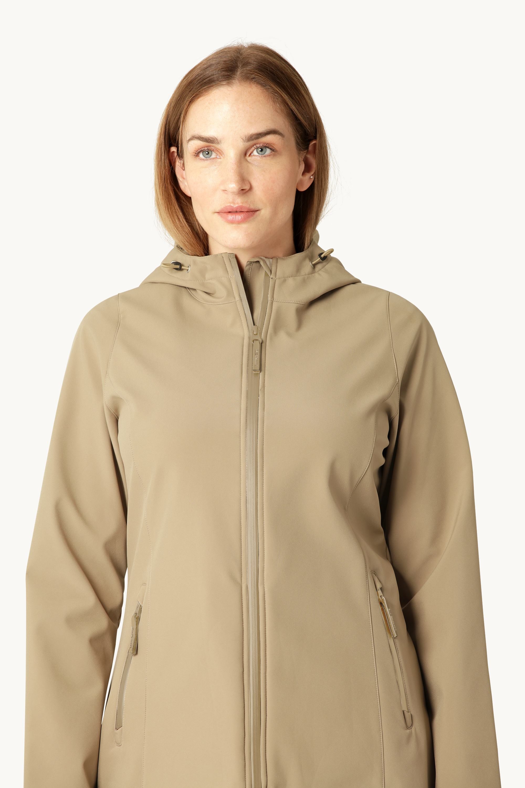 Softshell Regenmantel - Greige