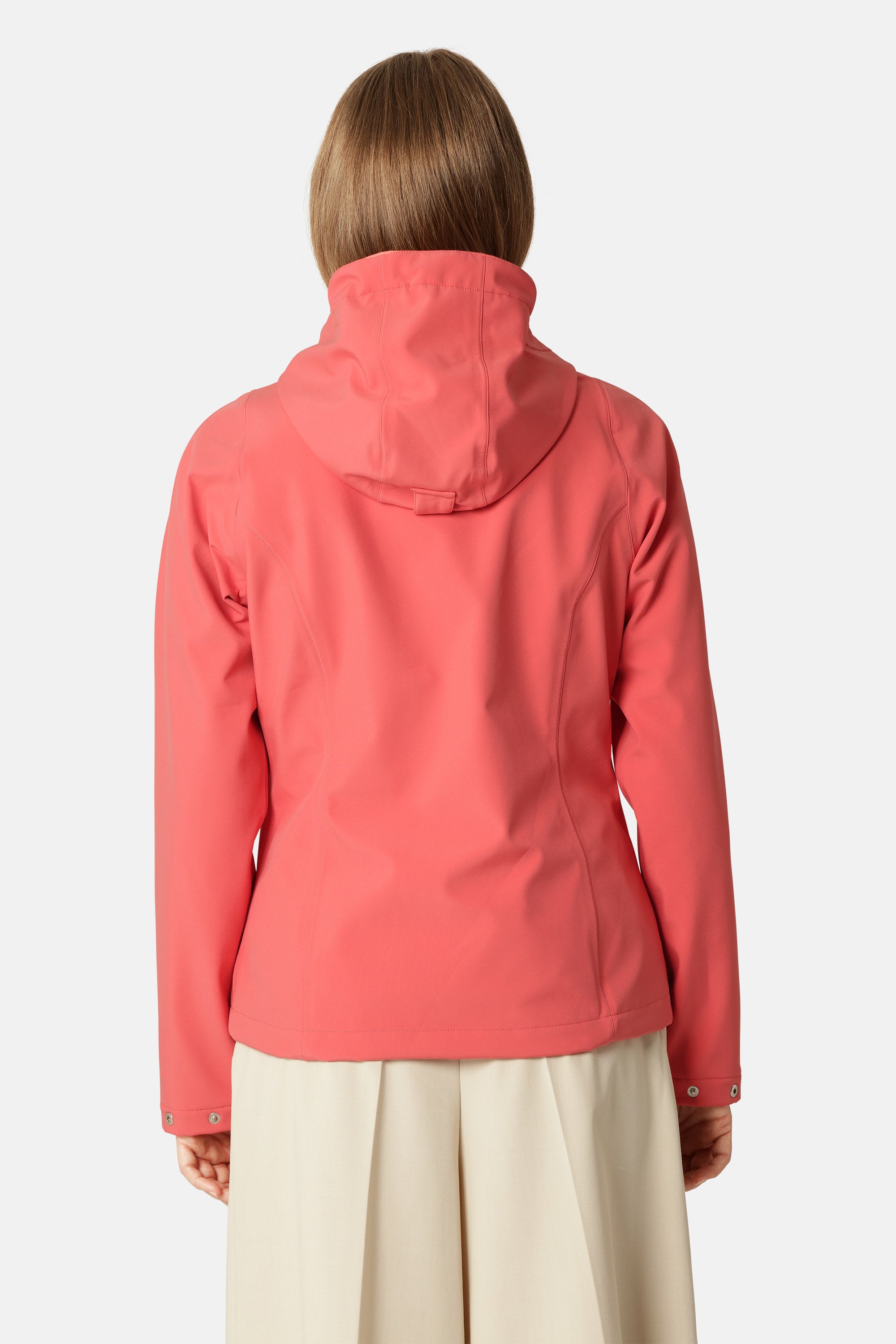 Kurzer Softshell Regenmantel - Spiced Coral