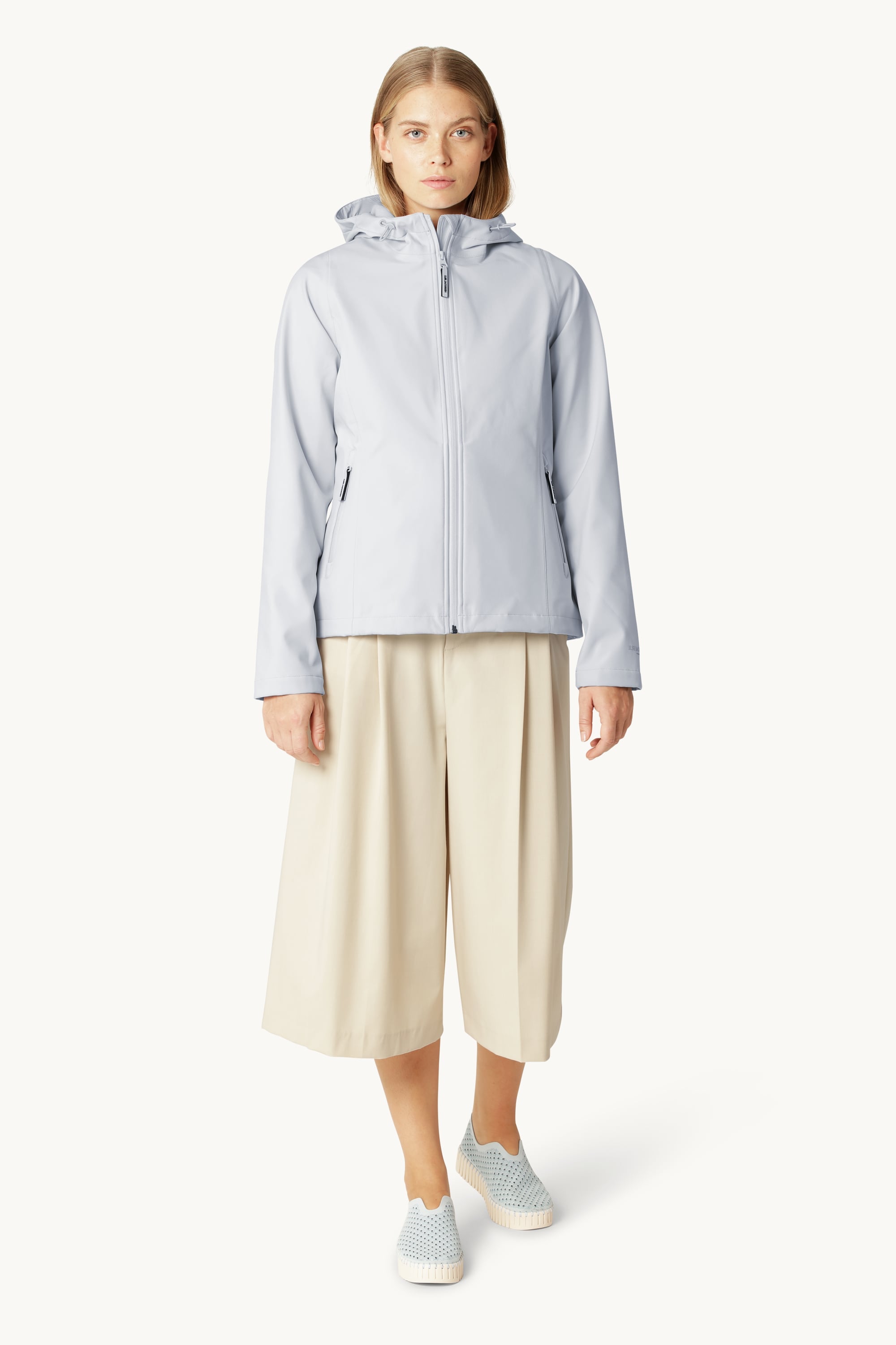 Kurzer Softshell Regenmantel - Heather