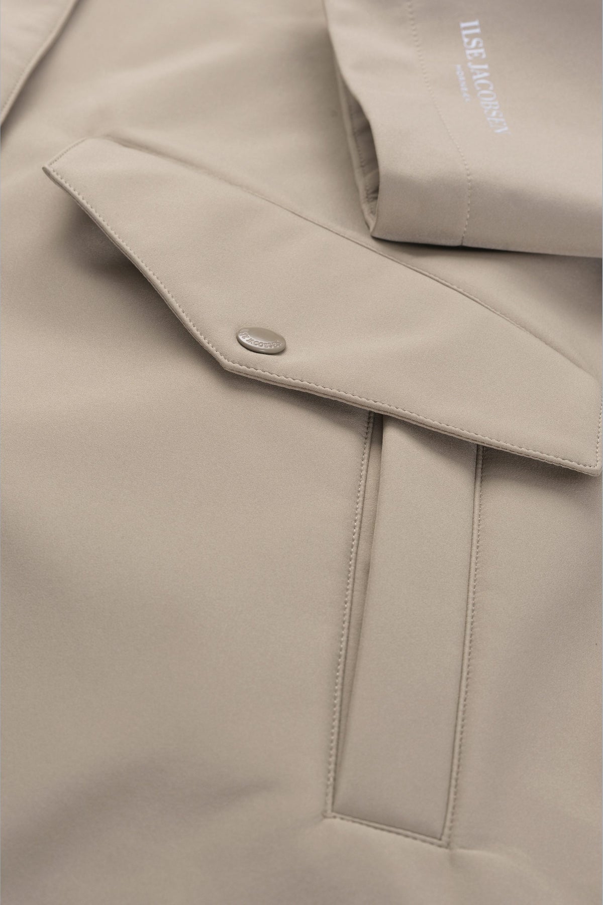 Langer Softshell-Regenmantel - Greige