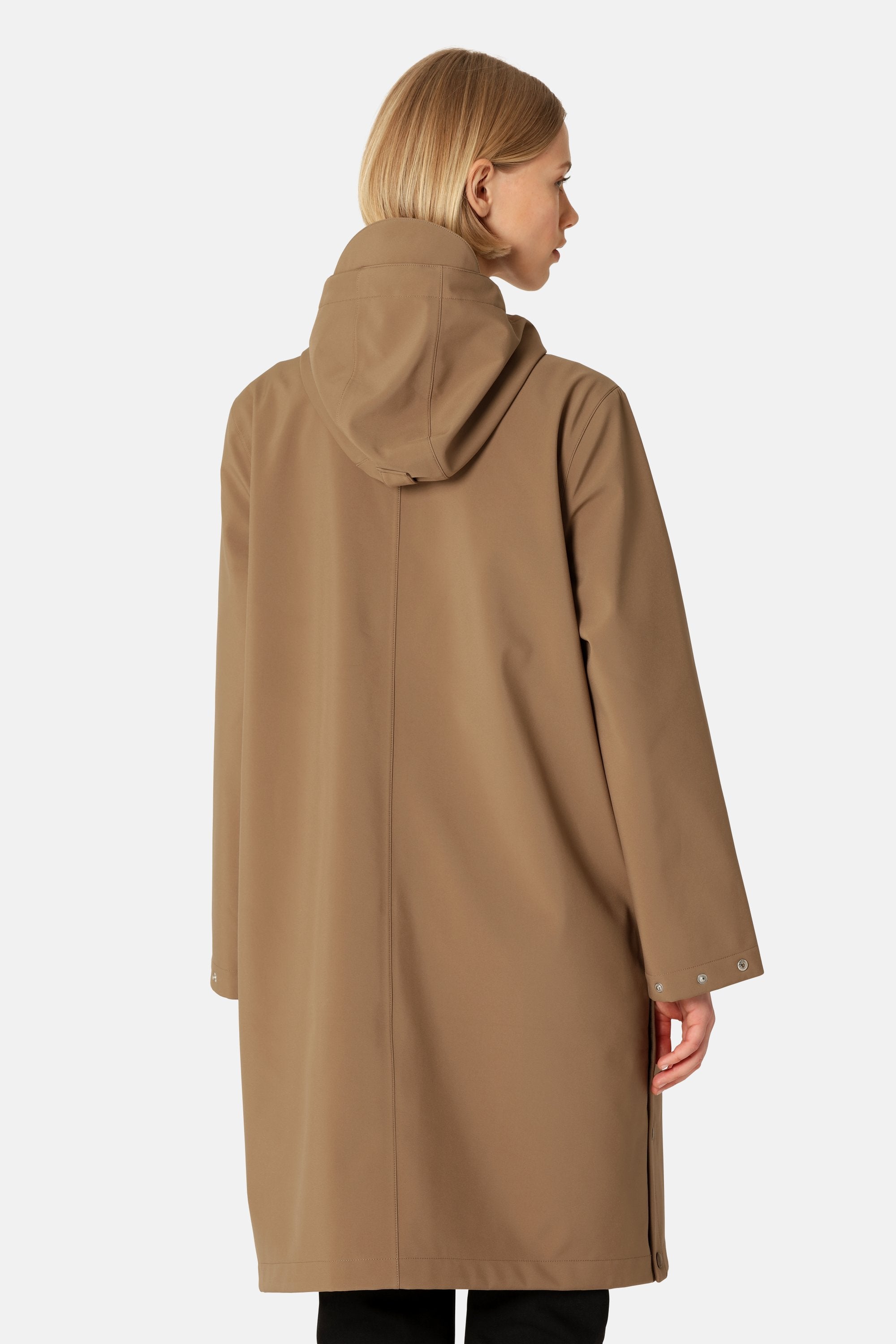 Long Softshell Raincoat - Mocca