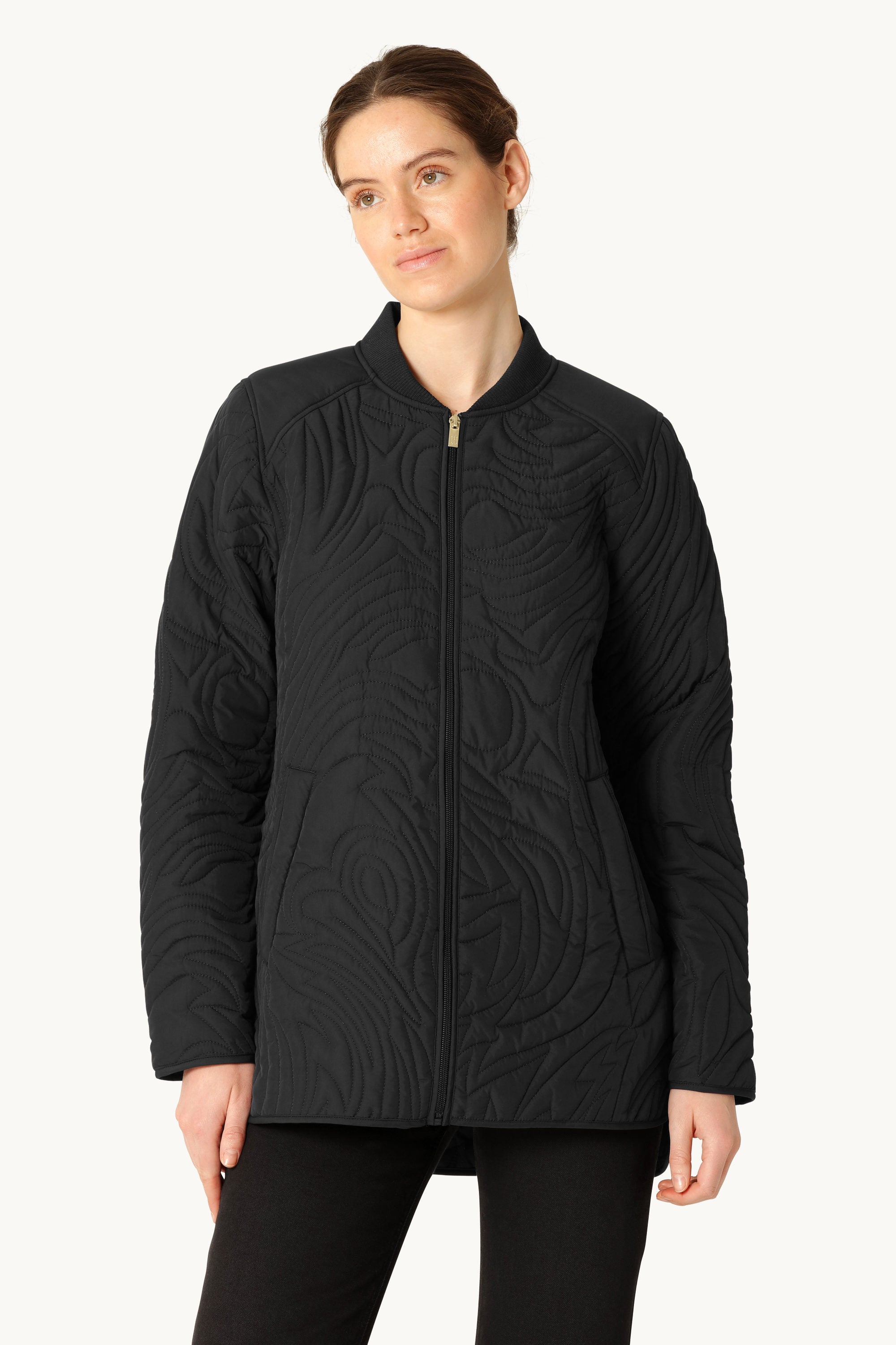 Kurze Steppjacke - Black