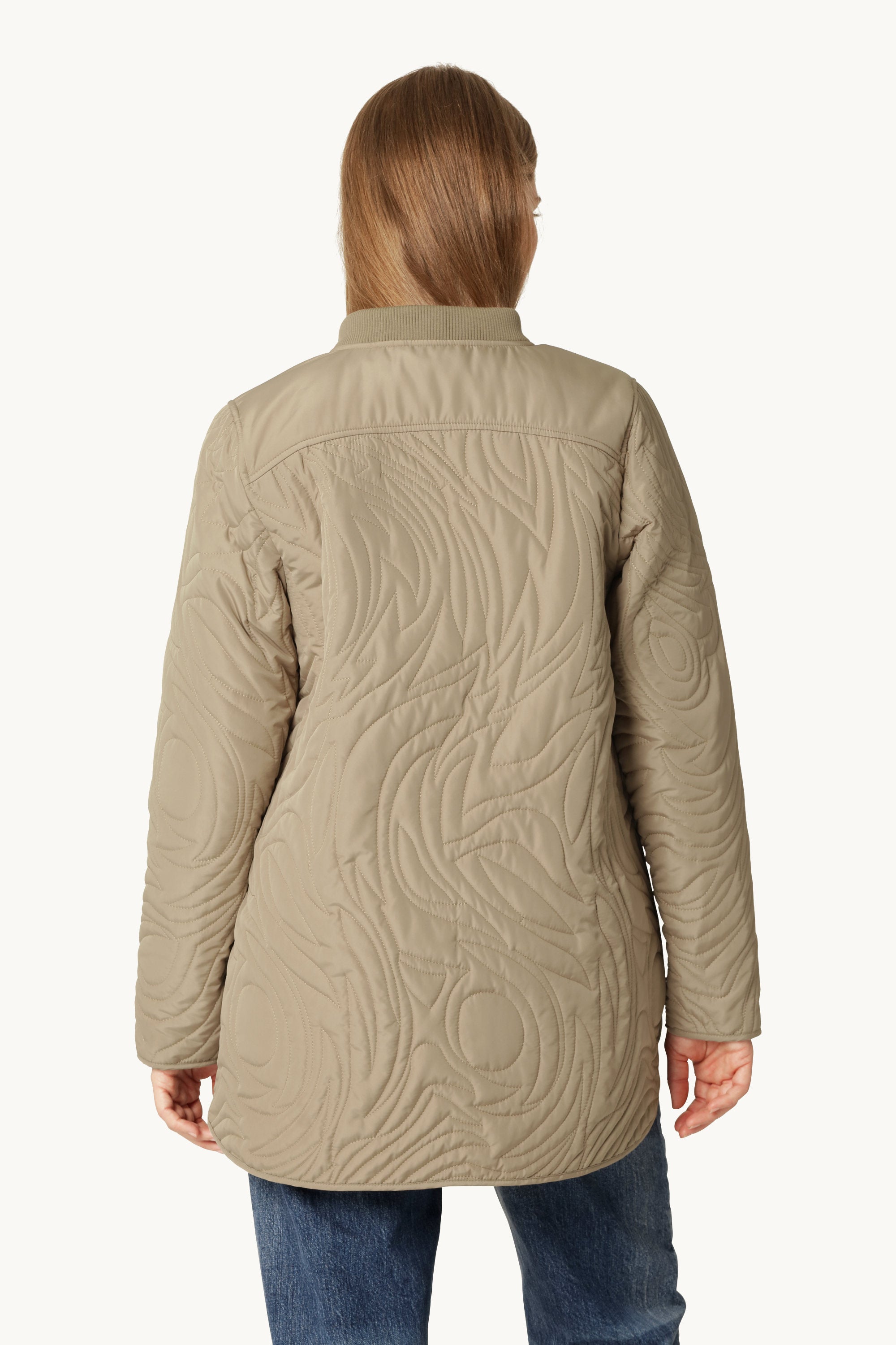 Kurze Steppjacke - Greige
