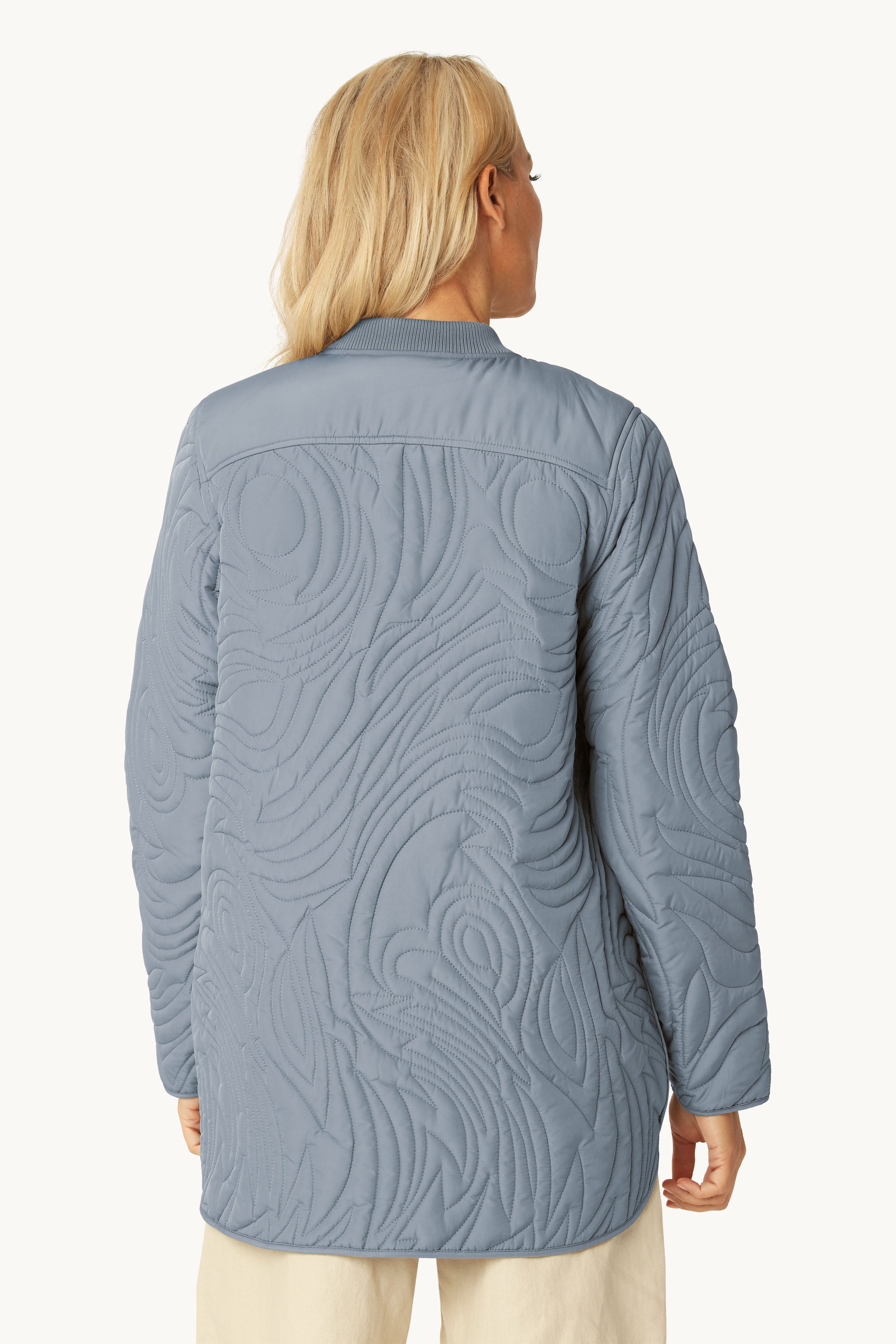 Kurze Steppjacke - Grey Blue
