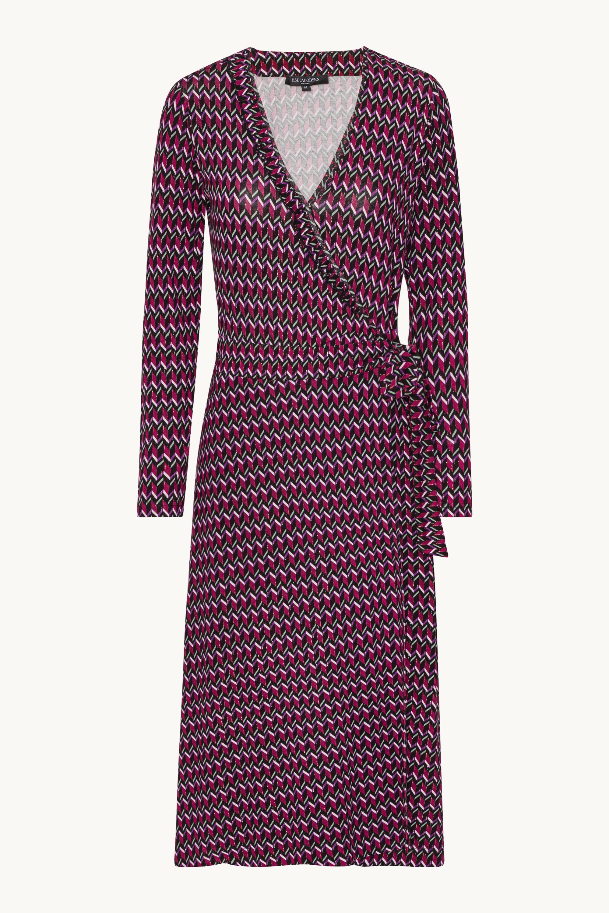 Elisa Harlekin Wrap Dress - Rosy Pink