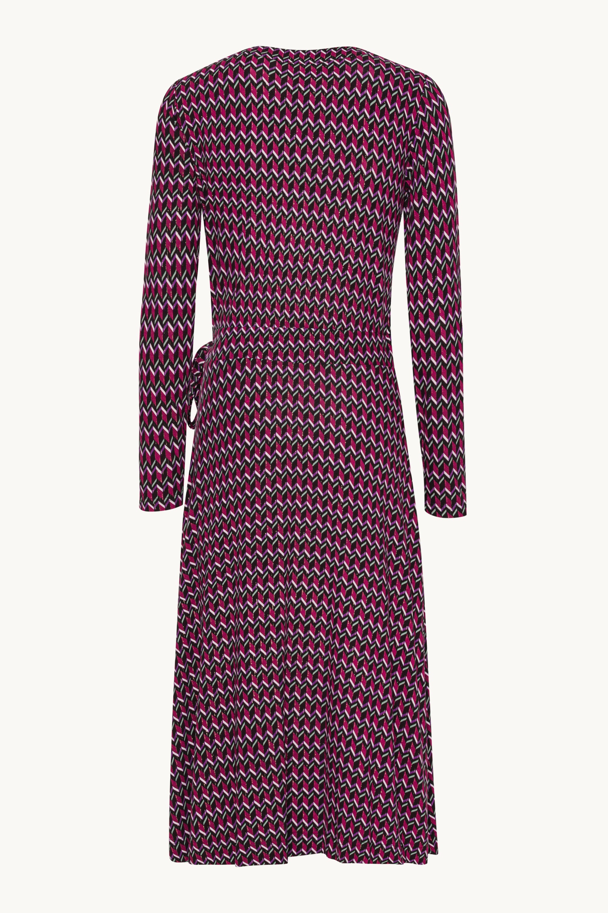 Elisa Harlekin Wrap Dress - Rosy Pink