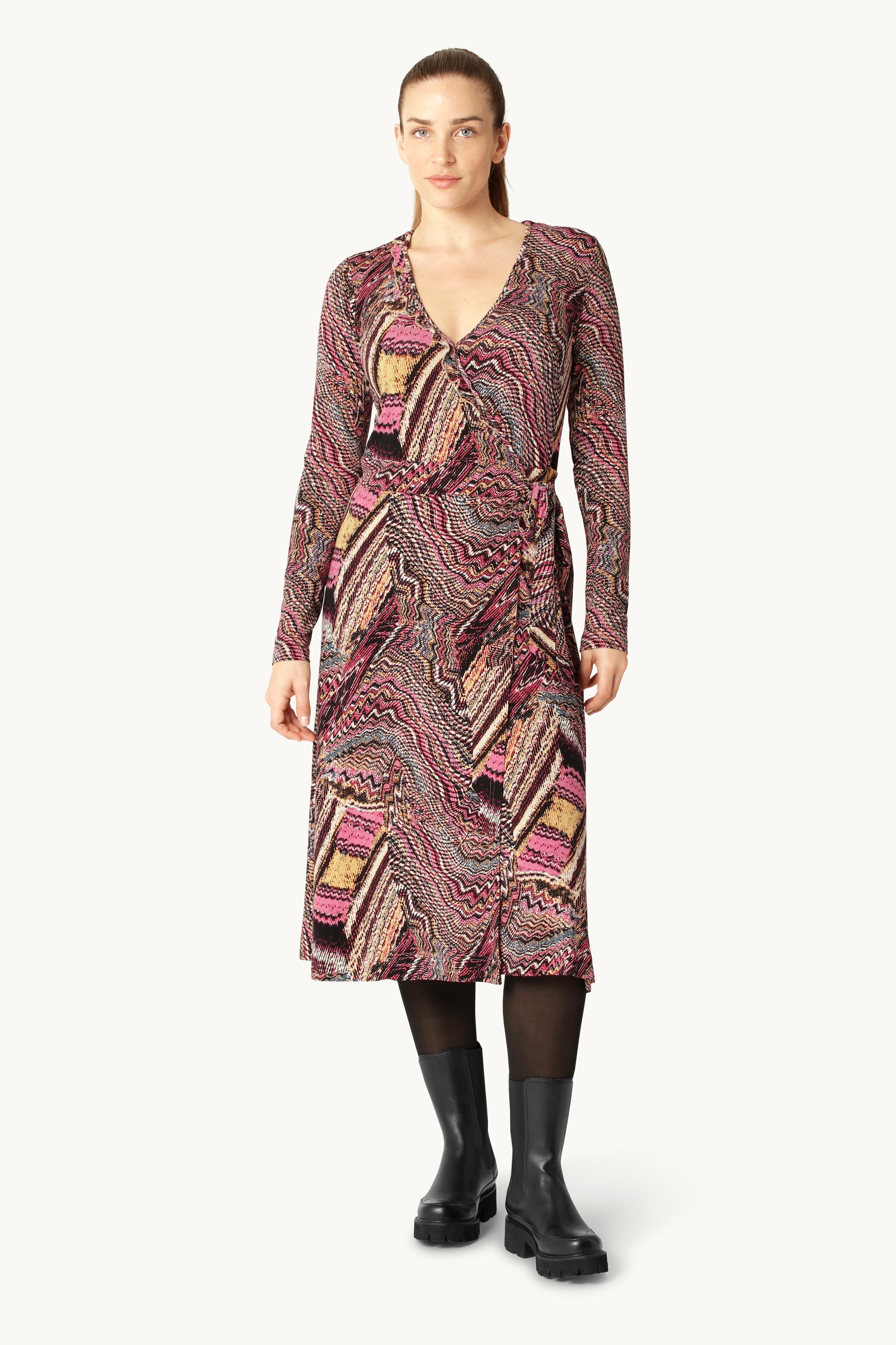 Elisa Seashell Wrap Dress - Rosy Pink