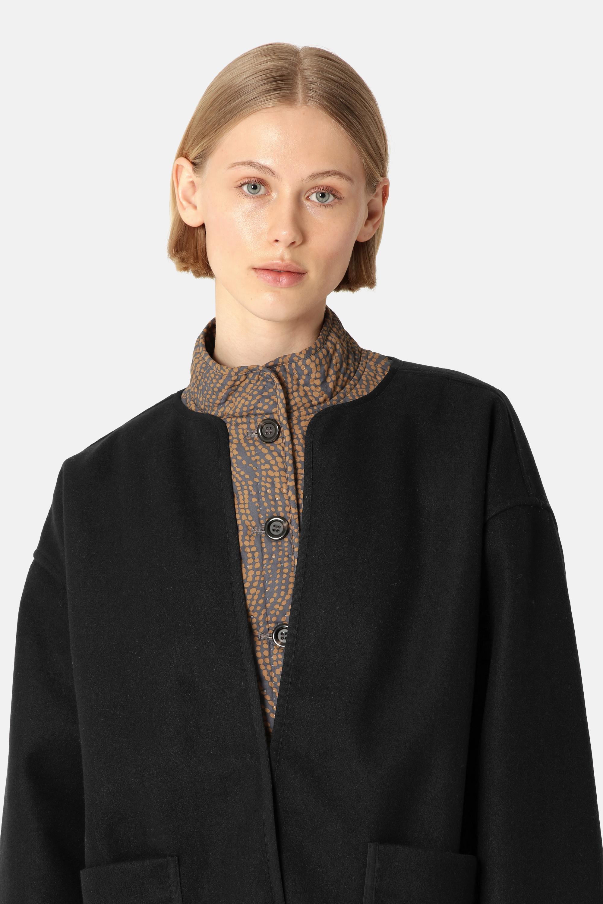 Gefilzte Casual Jacke - Black