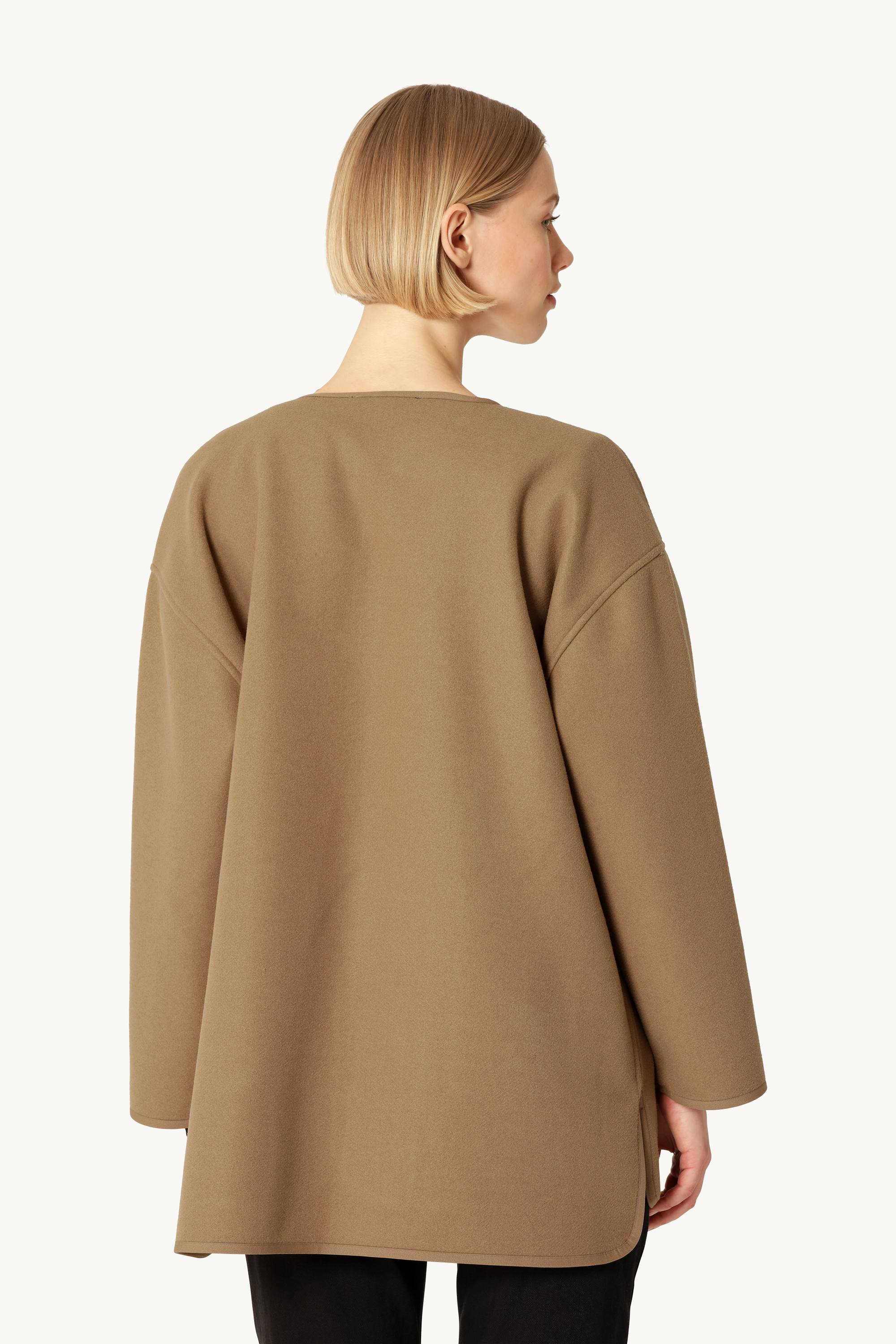 Gefilzte Casual Jacke - Mocca