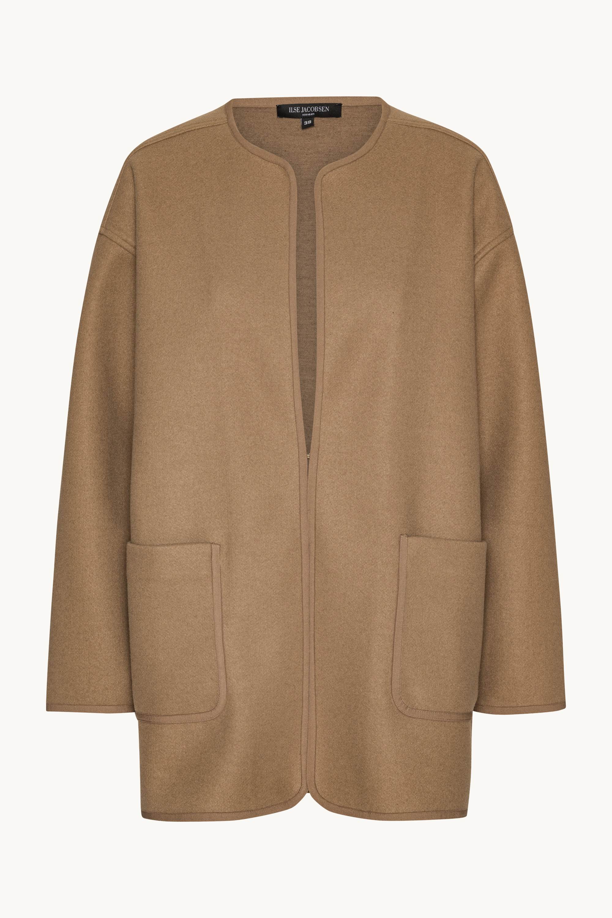 Gefilzte Casual Jacke - Mocca