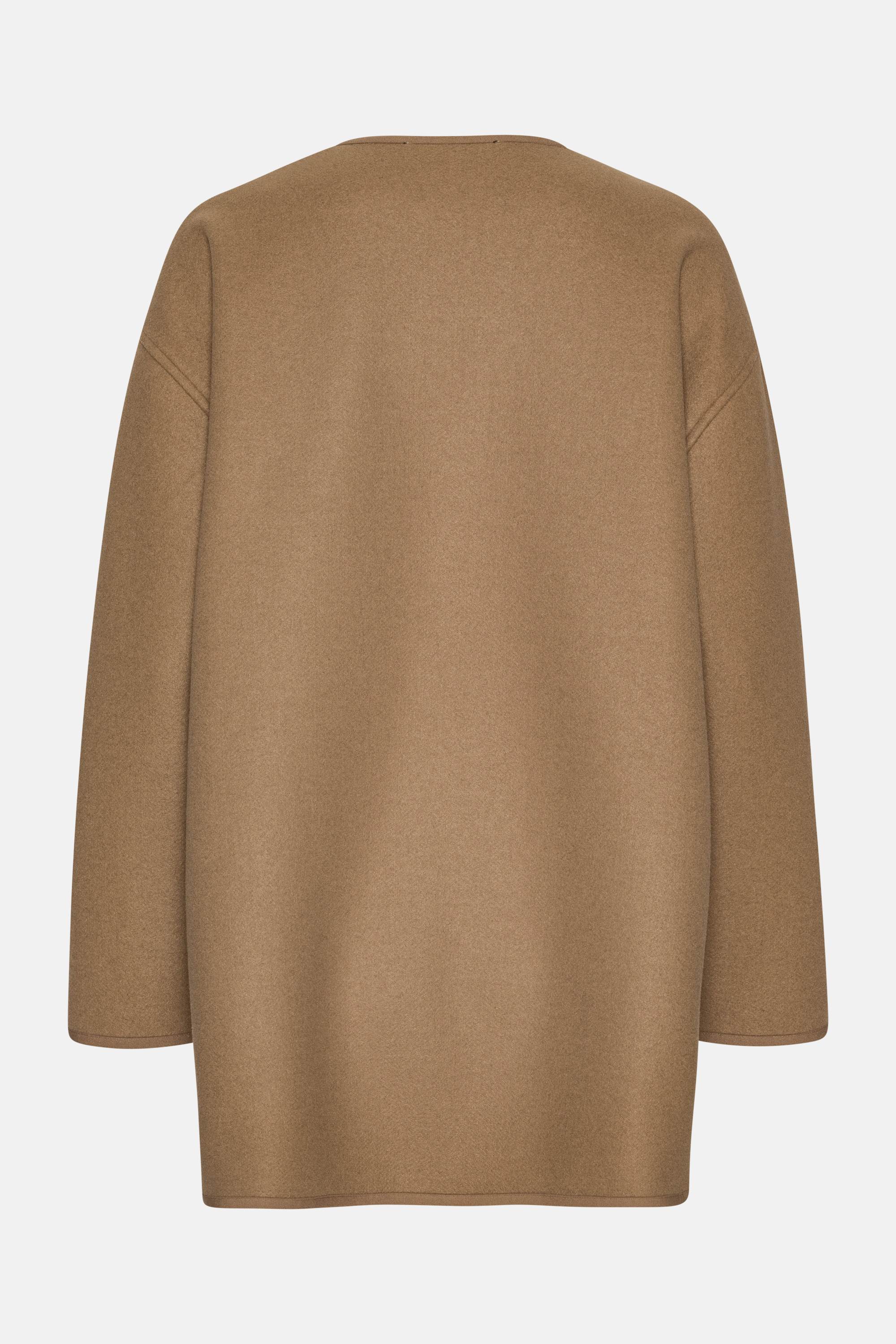 Gefilzte Casual Jacke - Mocca