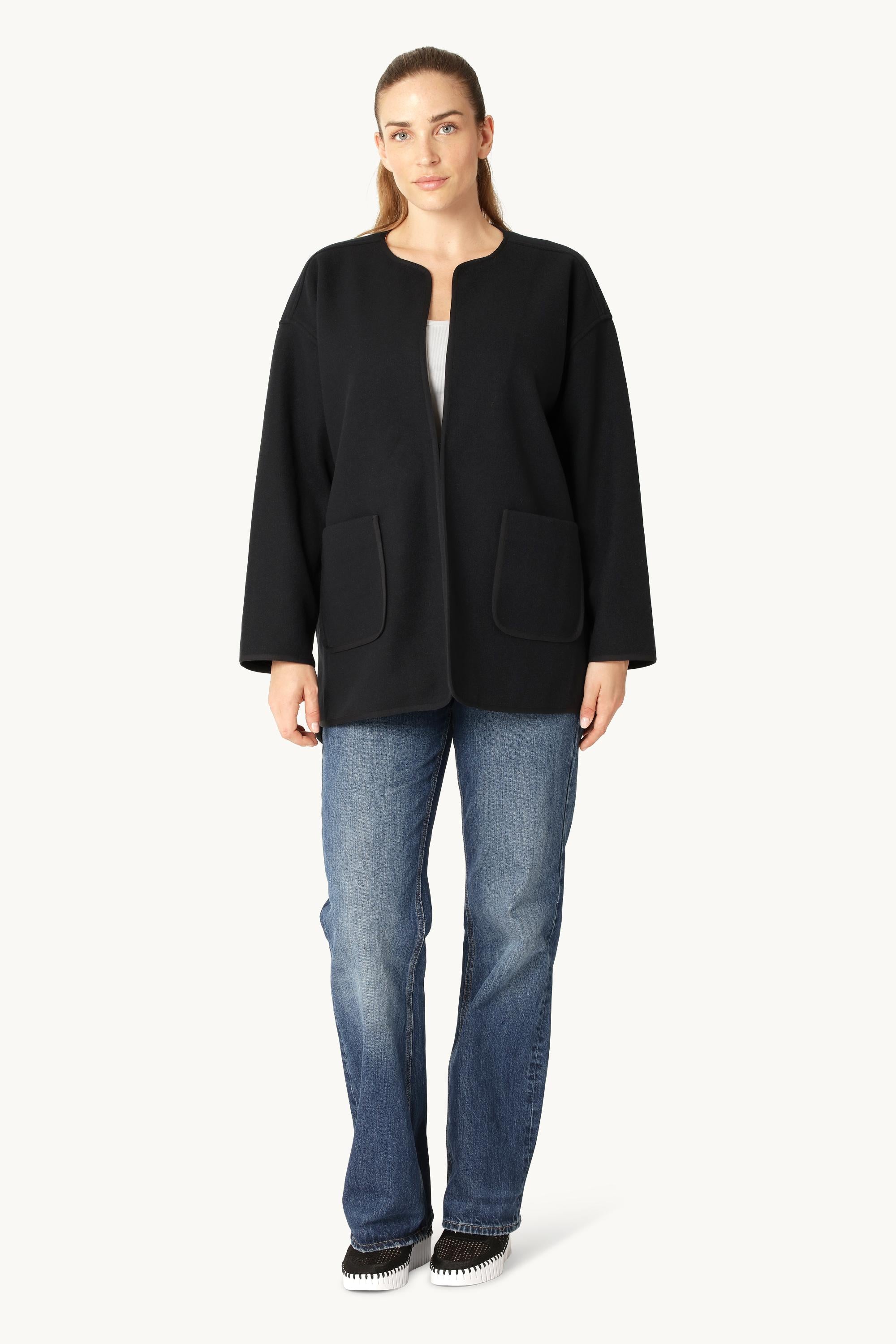 Gefilzte Casual Jacke - Dark Indigo