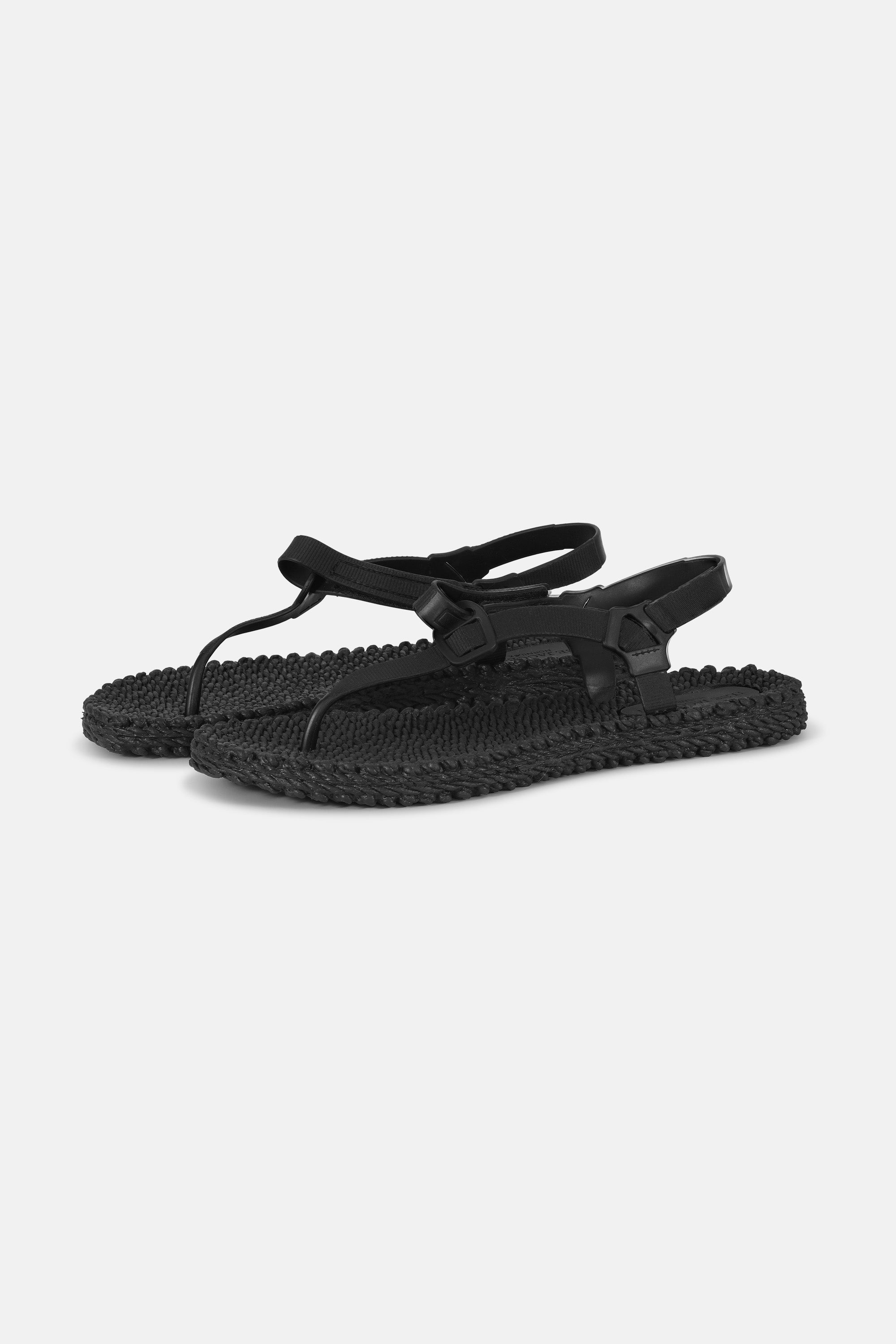 Black fur flip flops online