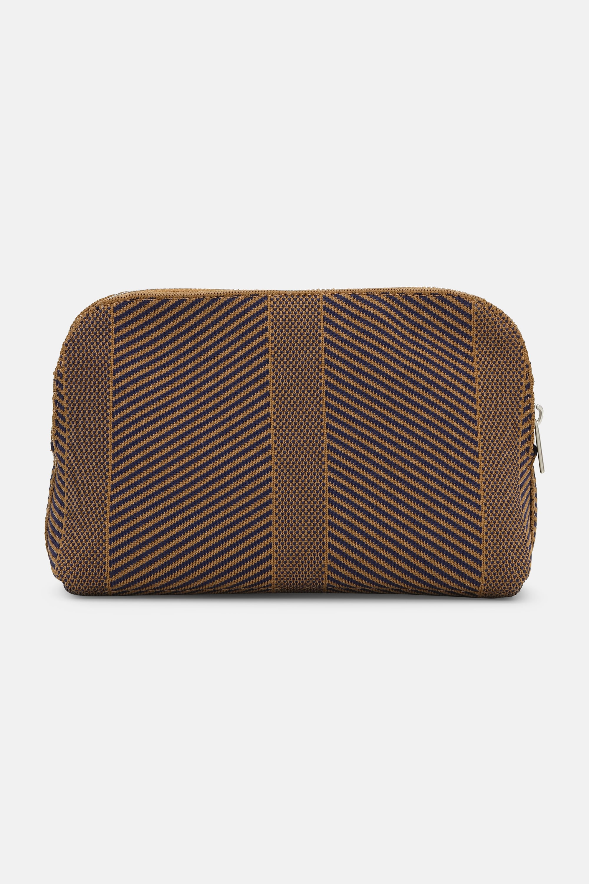 Knitted Makeup Bag - Dark Indigo Buckthorn Brown