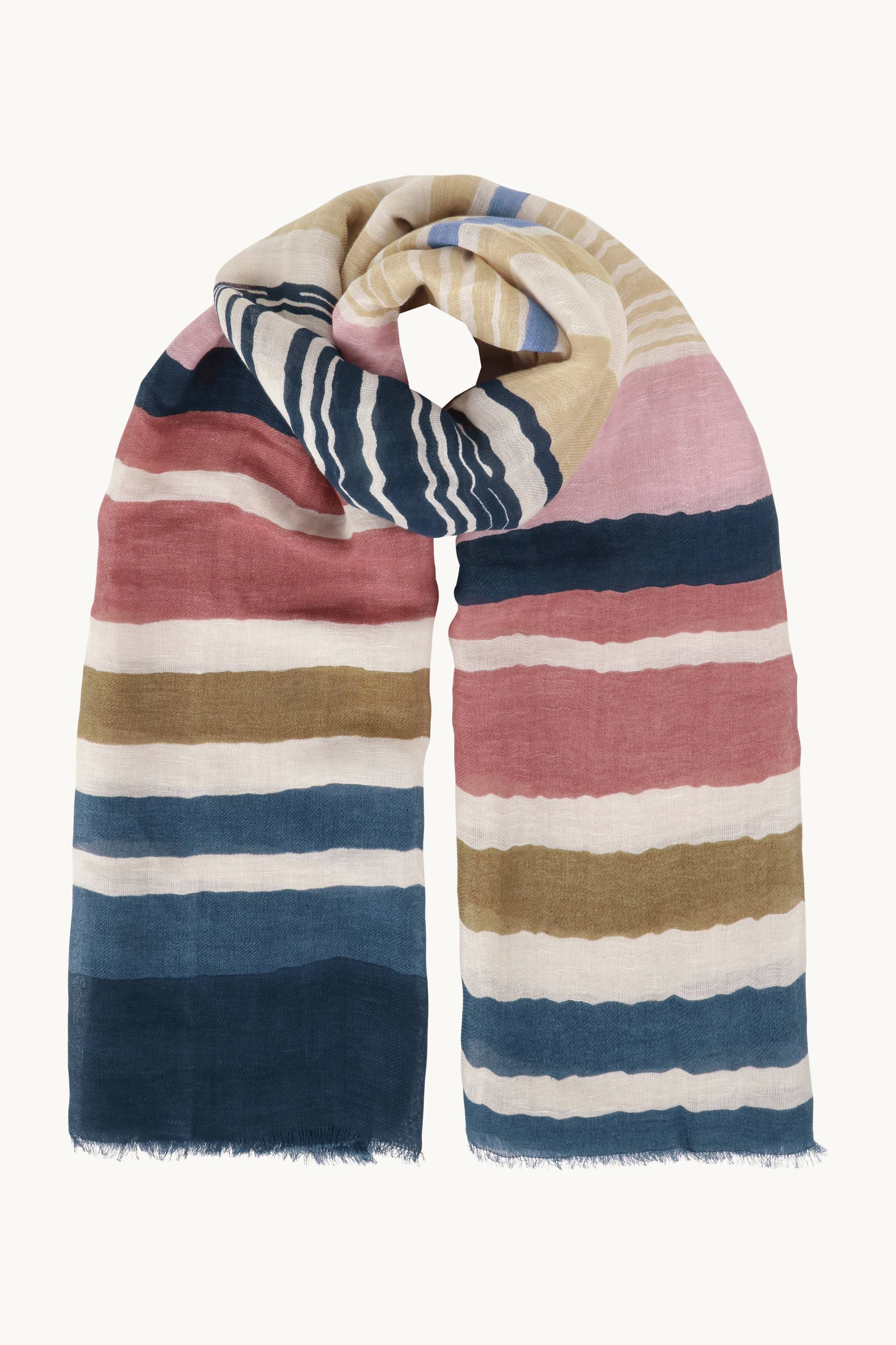 Gestreifter Schal - Beige Organic Stripe