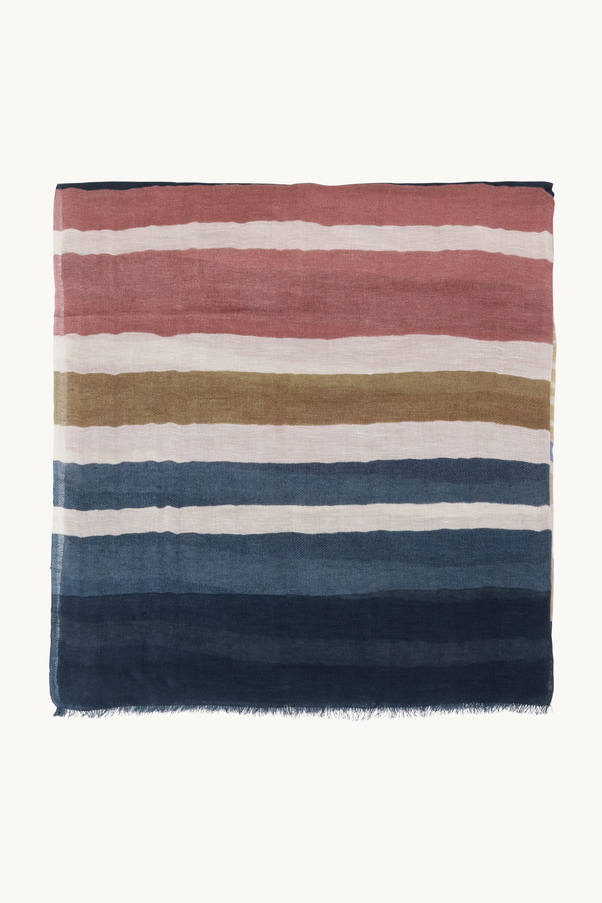 Gestreifter Schal - Beige Organic Stripe