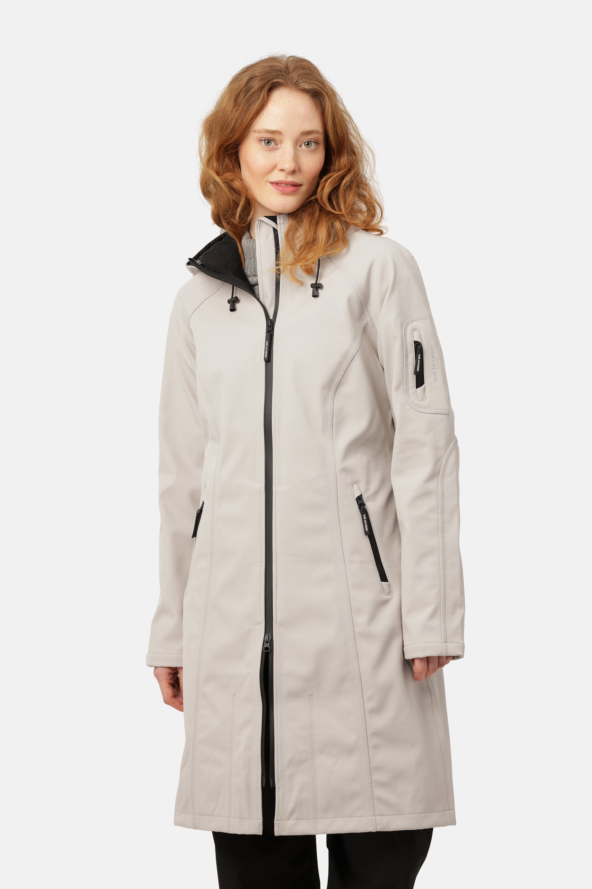 Ilse Jacobsen Hornbæk Rain Langer Regenmantel Raincoat 029 Chateau Gray