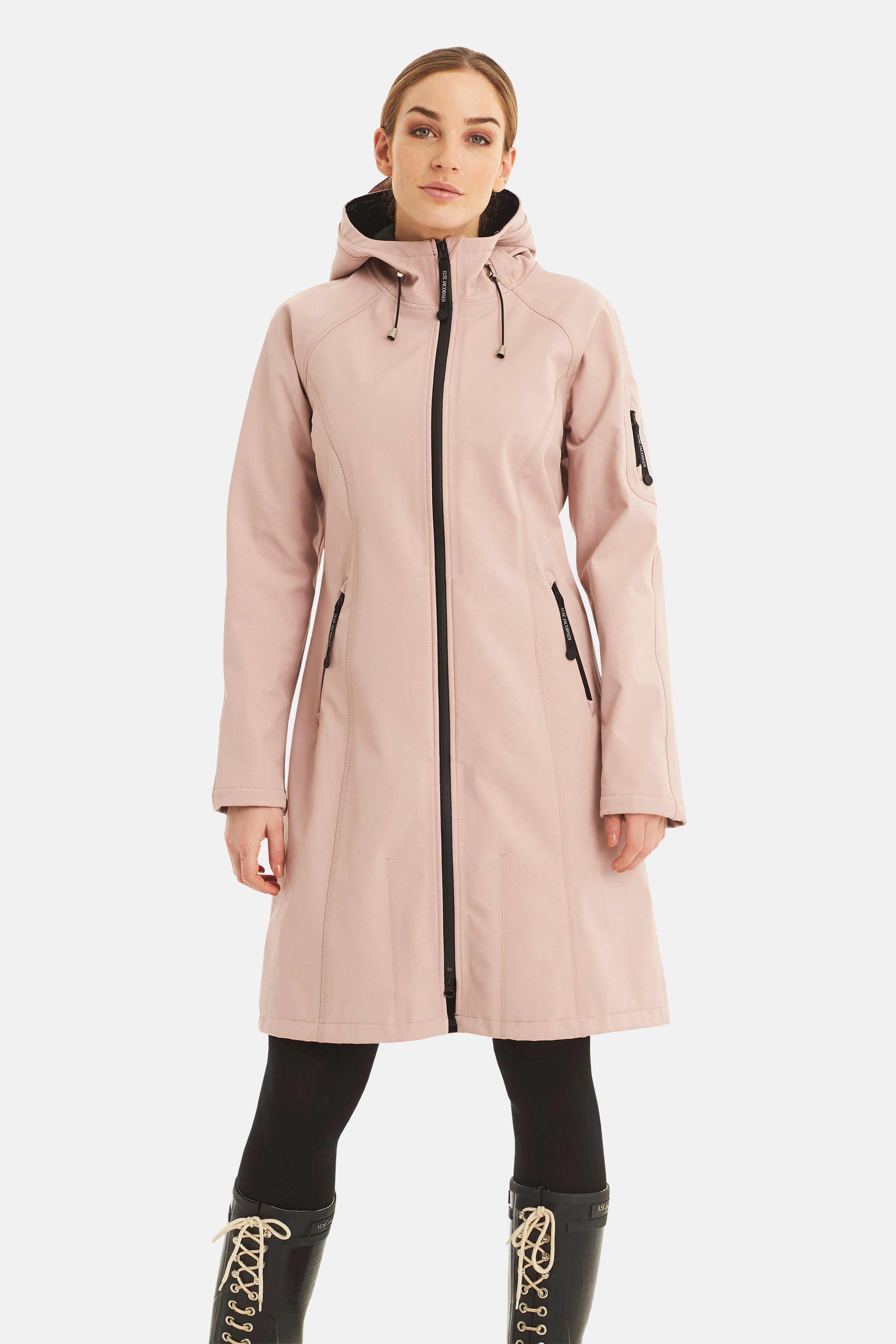 Ilse Jacobsen Hornbæk Rain Langer Regenmantel Raincoat 378 Adobe Rose