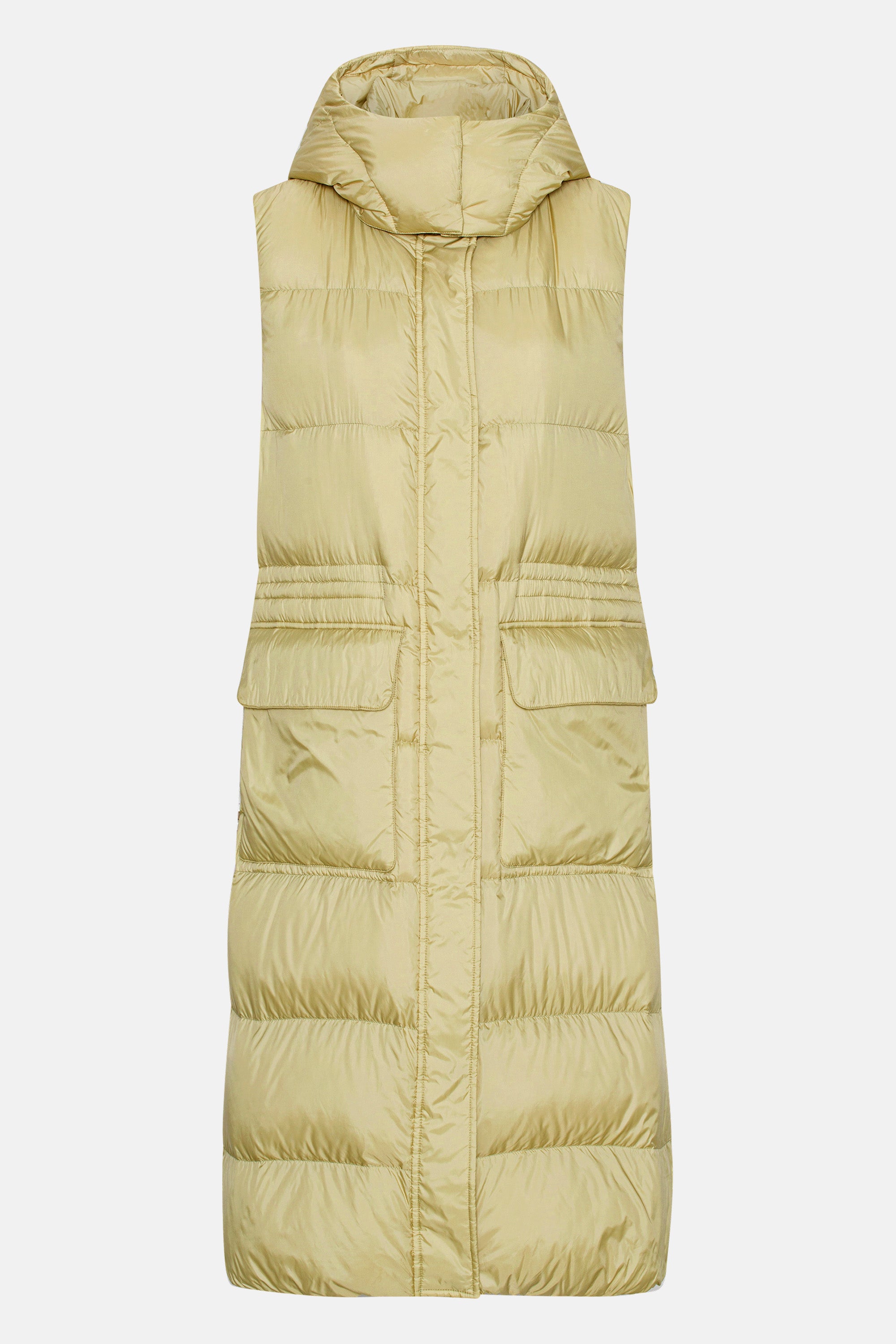 Ilse Jacobsen Hornbæk Outerwear  Long Down Vest Puffer vest 459 Olive Grass