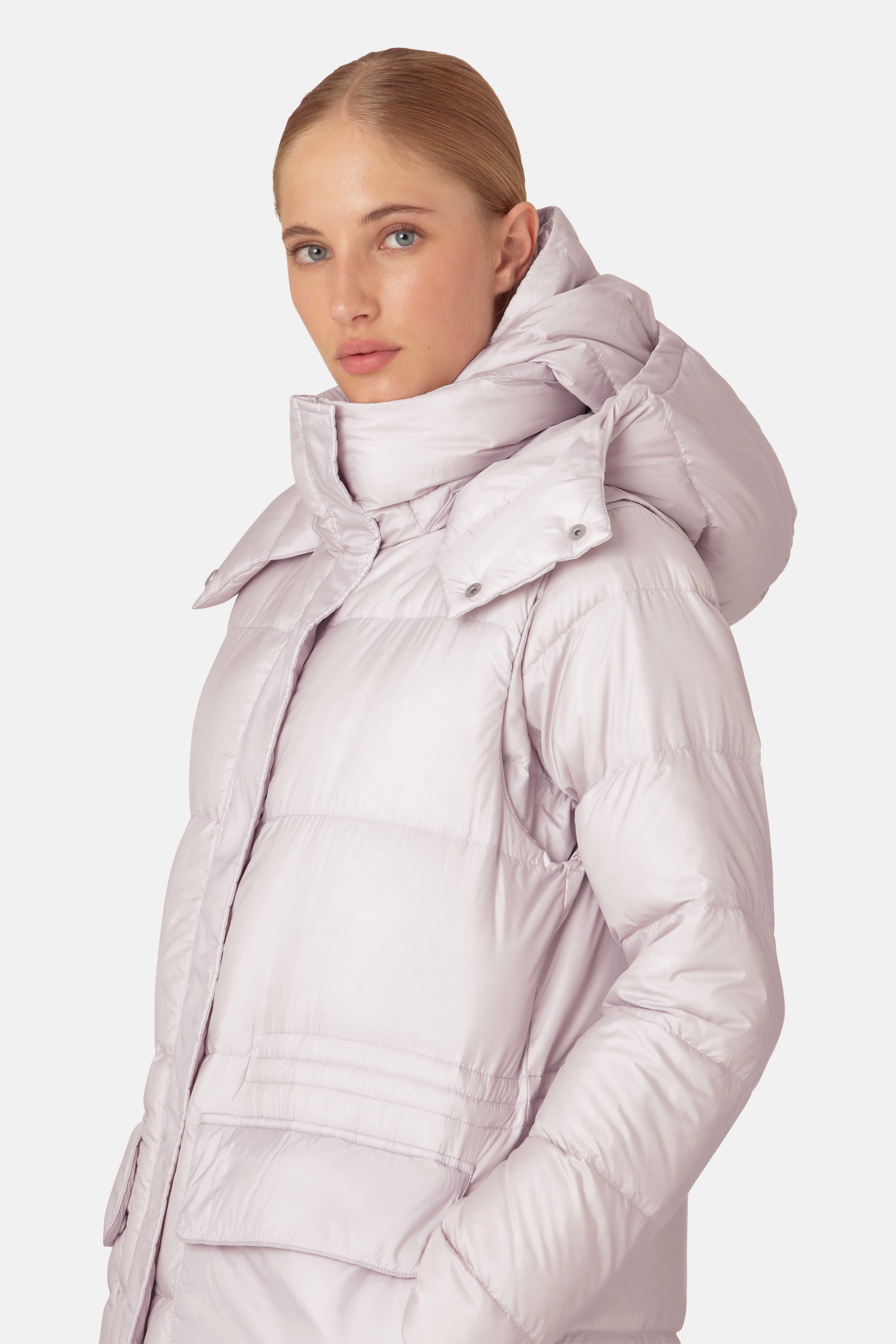 Ilse Jacobsen Hornbæk Outerwear  Long Down Vest Puffer vest 549 Concrete