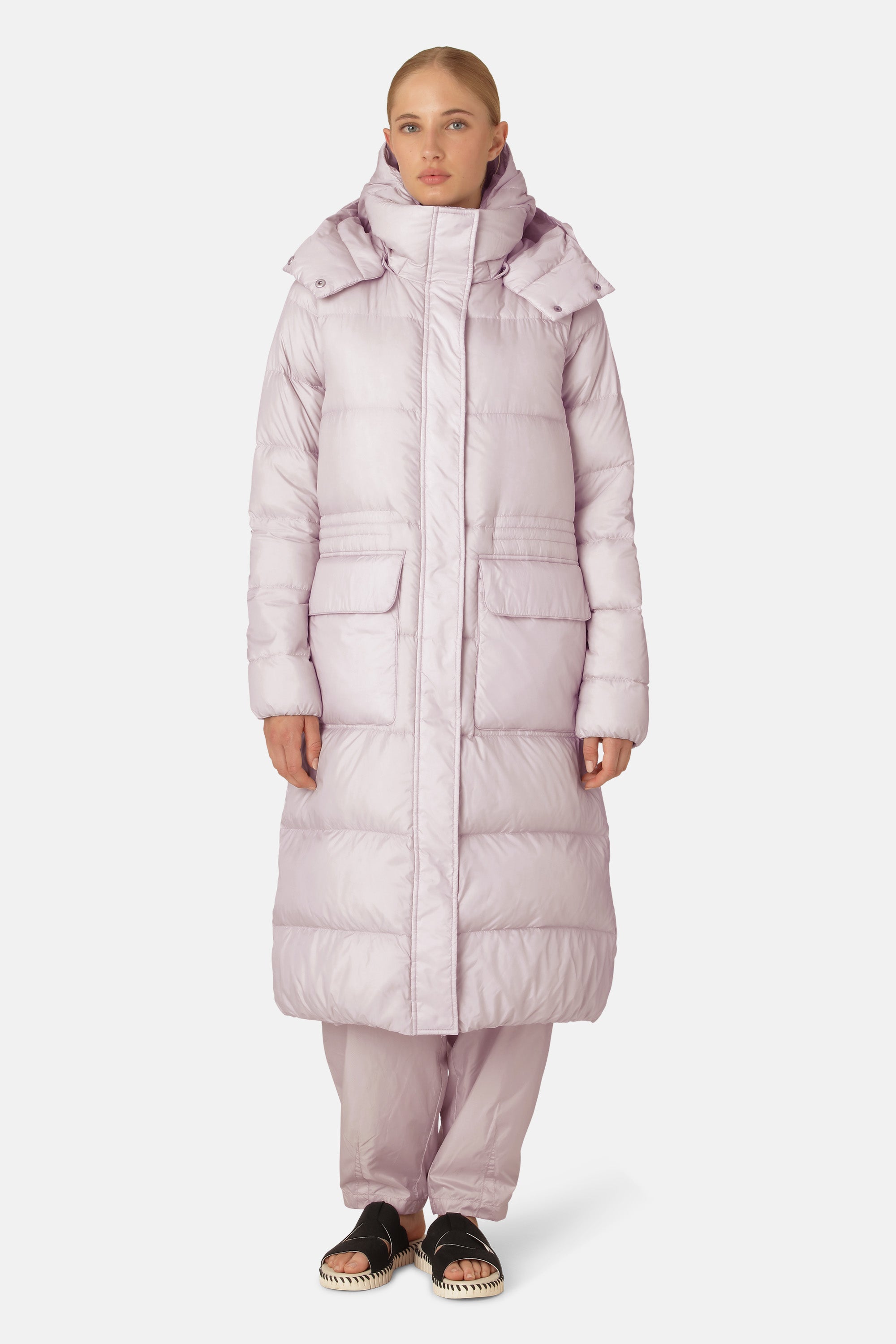 Ilse Jacobsen Hornbæk Outerwear  Long Down Vest Puffer vest 549 Concrete