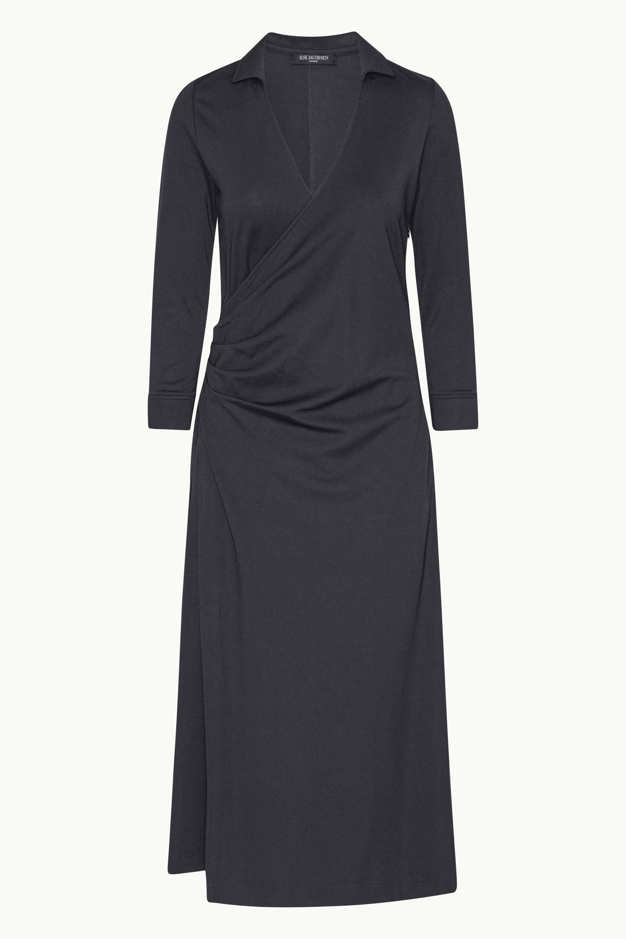 Kleid mit Langen Ärmeln und Falten - Dark Indigo
