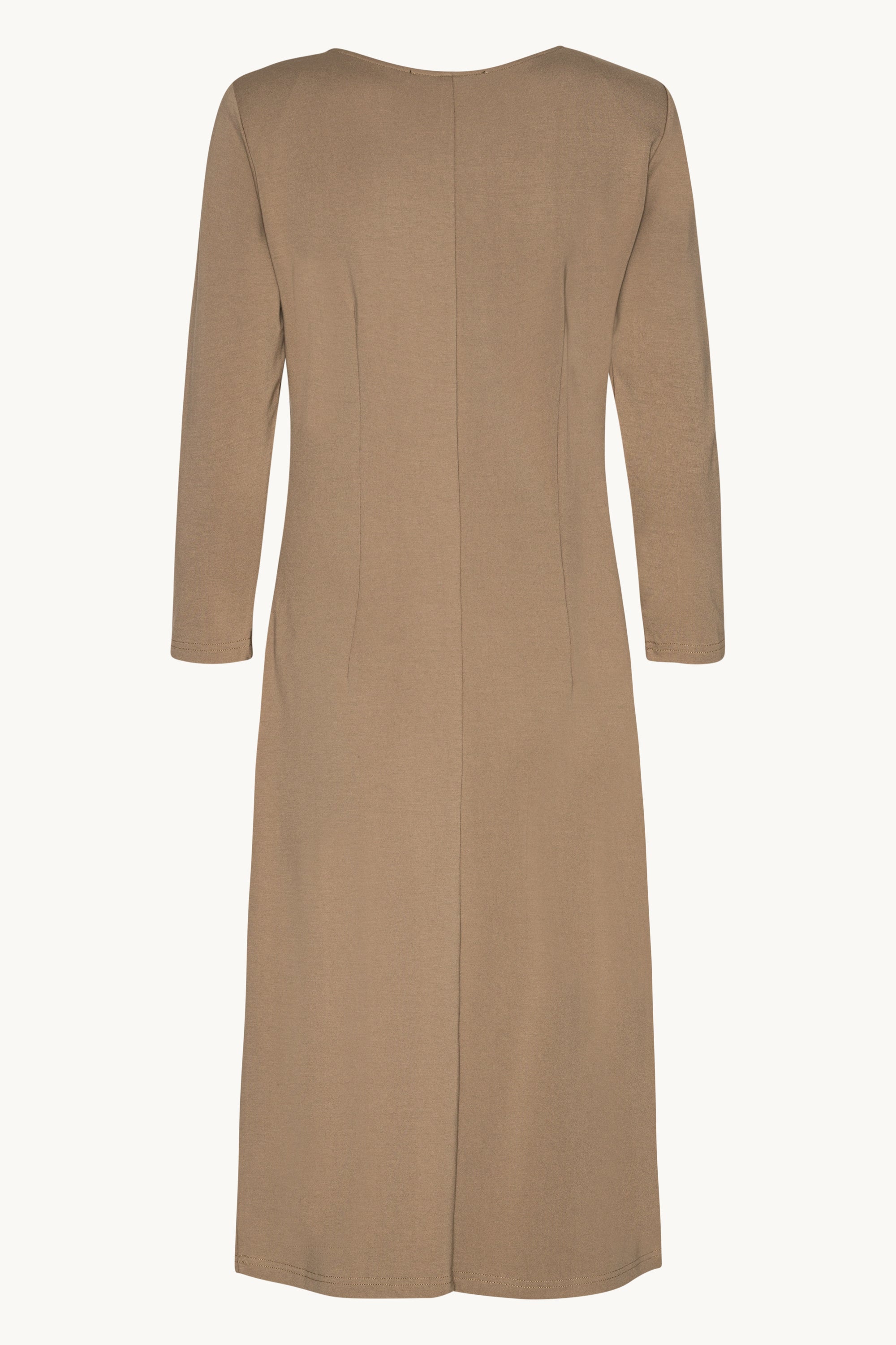 Kleid mit Falten - Greige