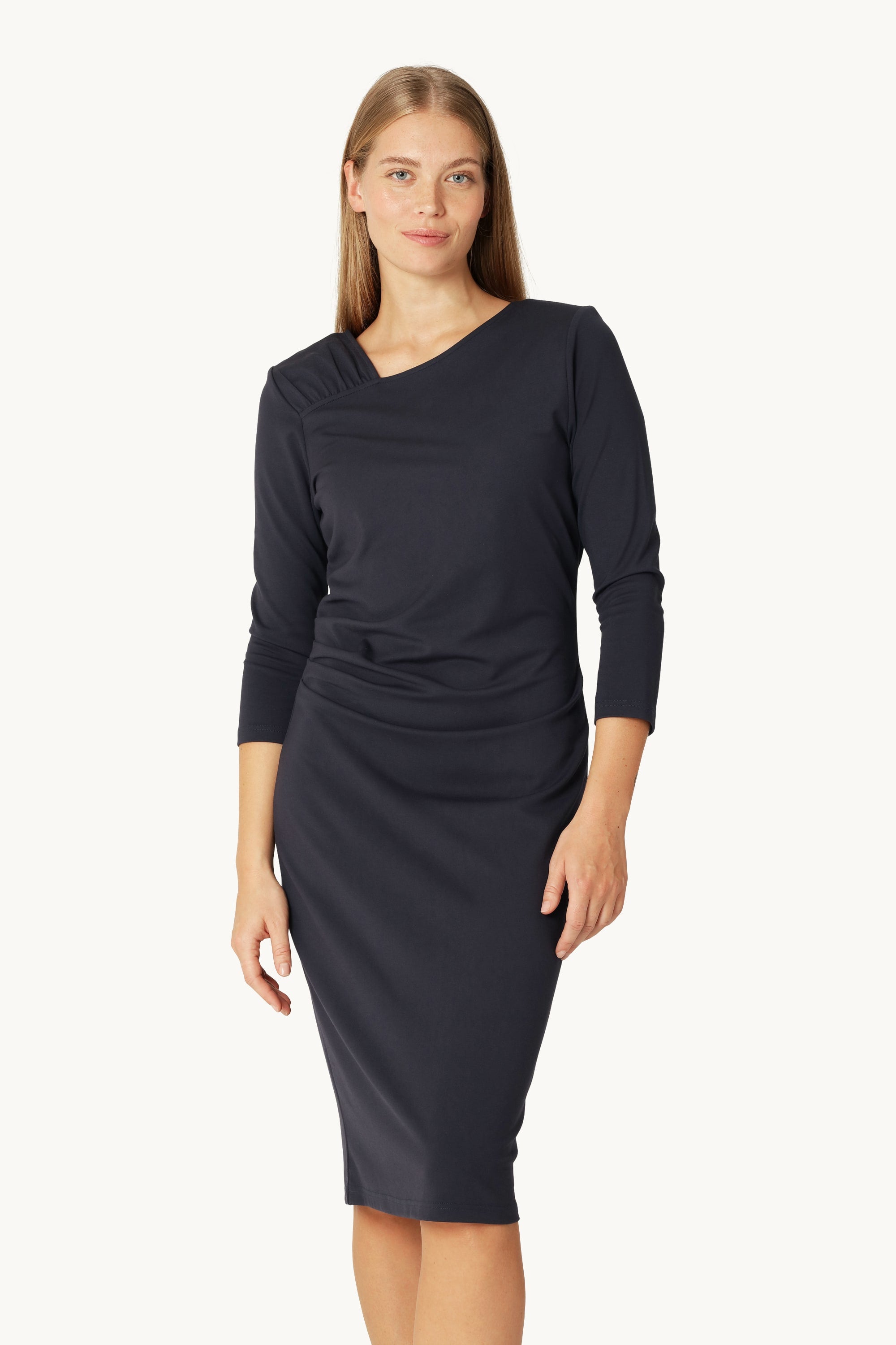 Kleid mit Falten - Dark Indigo