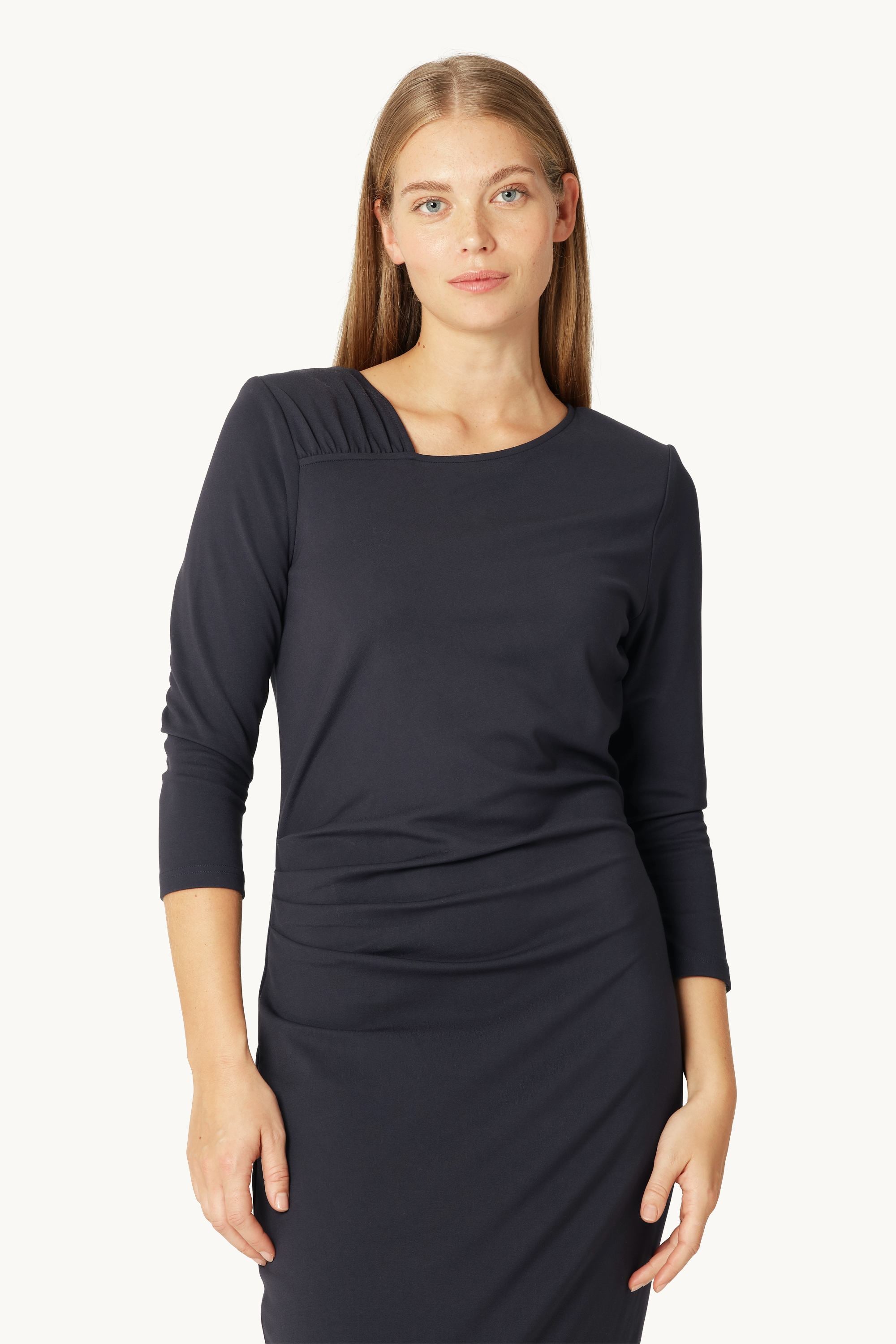 Kleid mit Falten - Dark Indigo