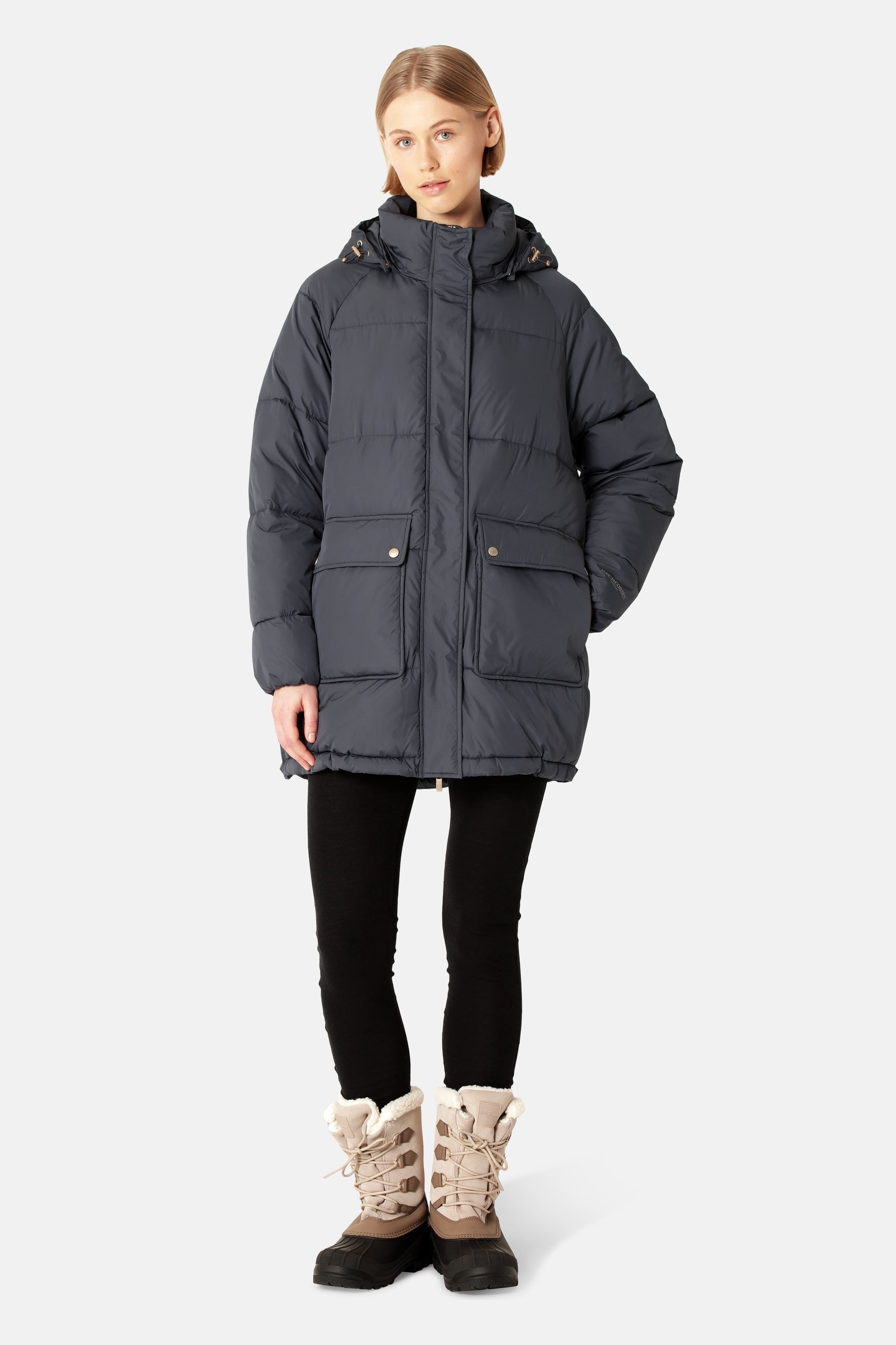 Oversized Padded Coat - Ombre Blue