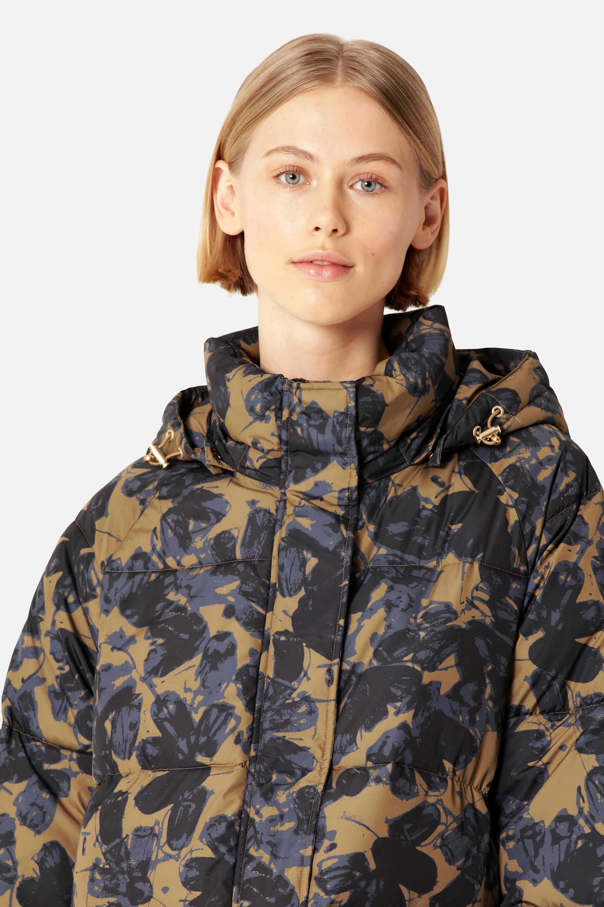 Oversized Padded Coat - Beige Butterfly