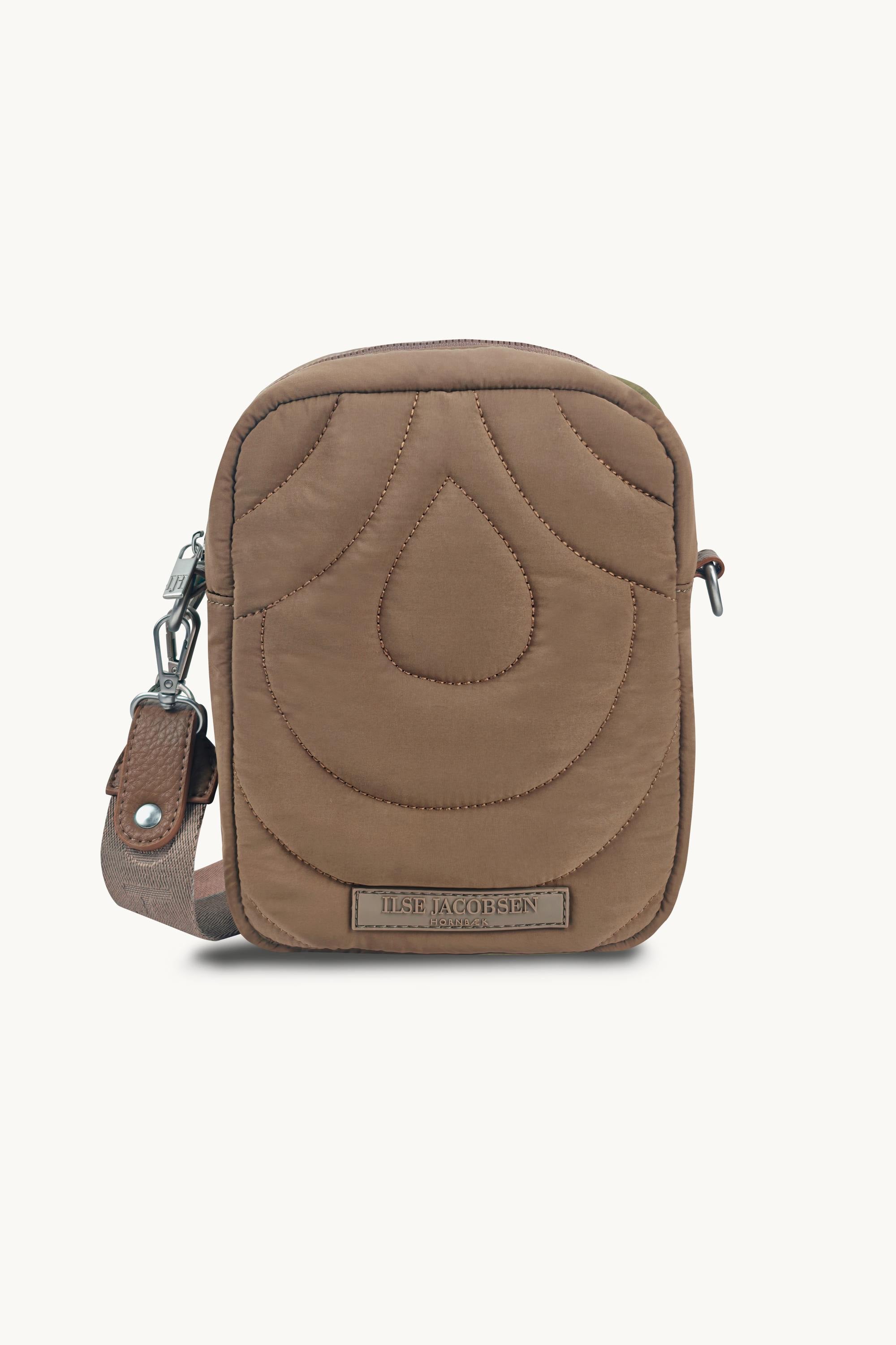Kleine Gesteppte Crossbody-Tasche - Sepia Tint