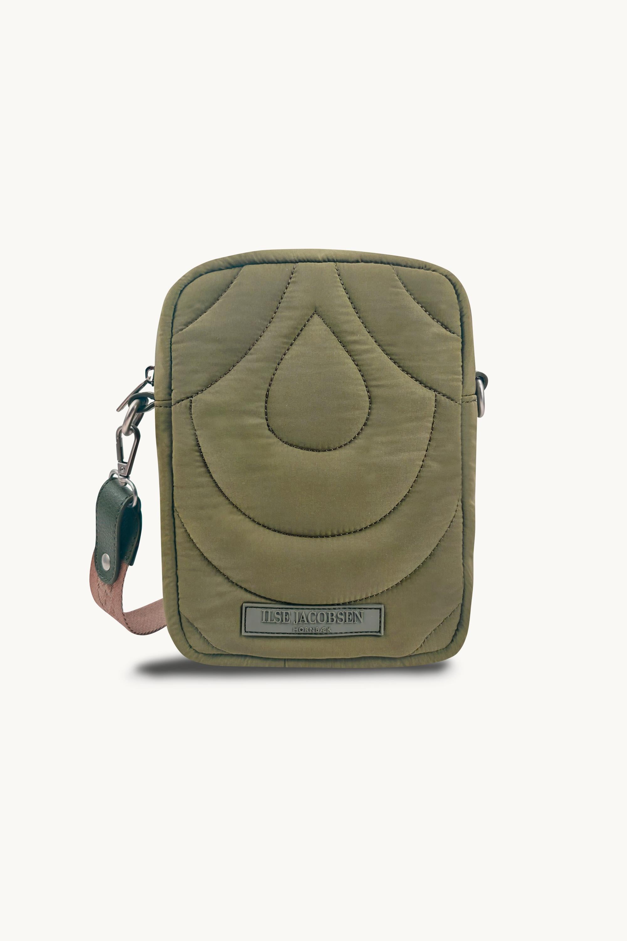 Kleine Gesteppte Crossbody-Tasche - Olive Night