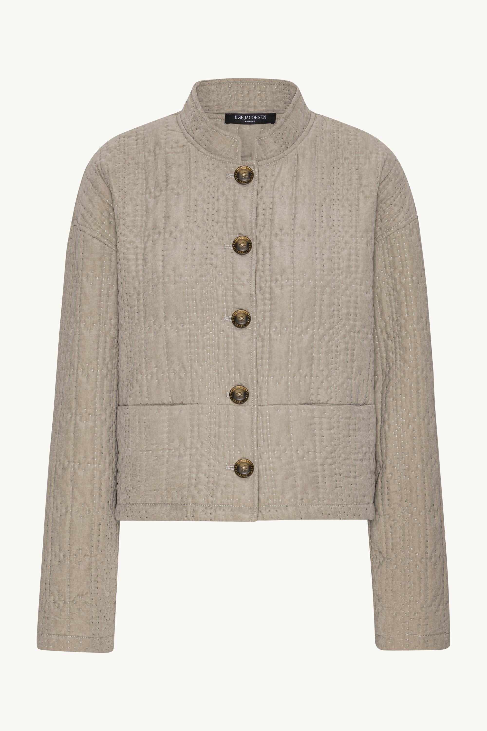 Kurze Steppjacke - Greige