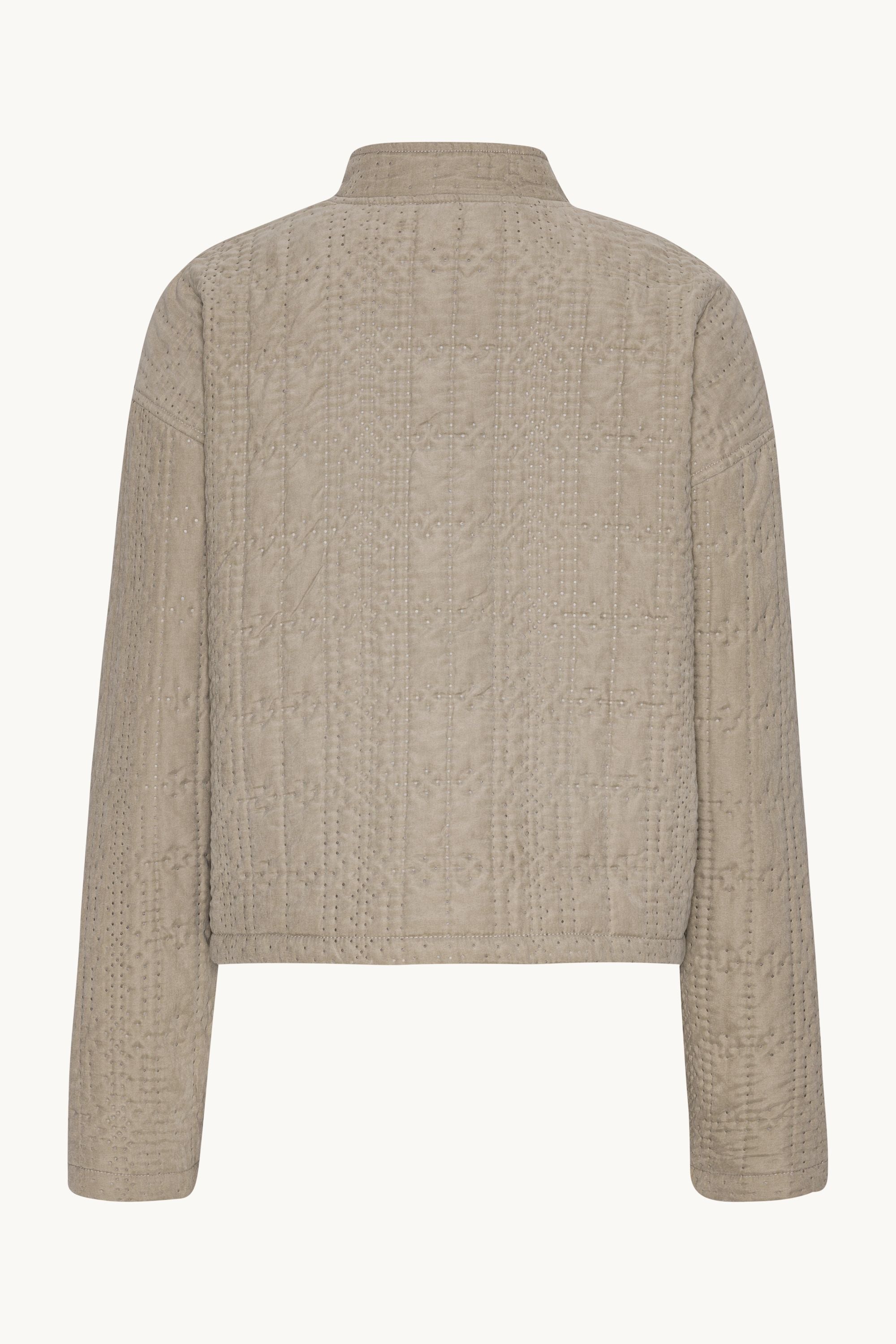 Kurze Steppjacke - Greige