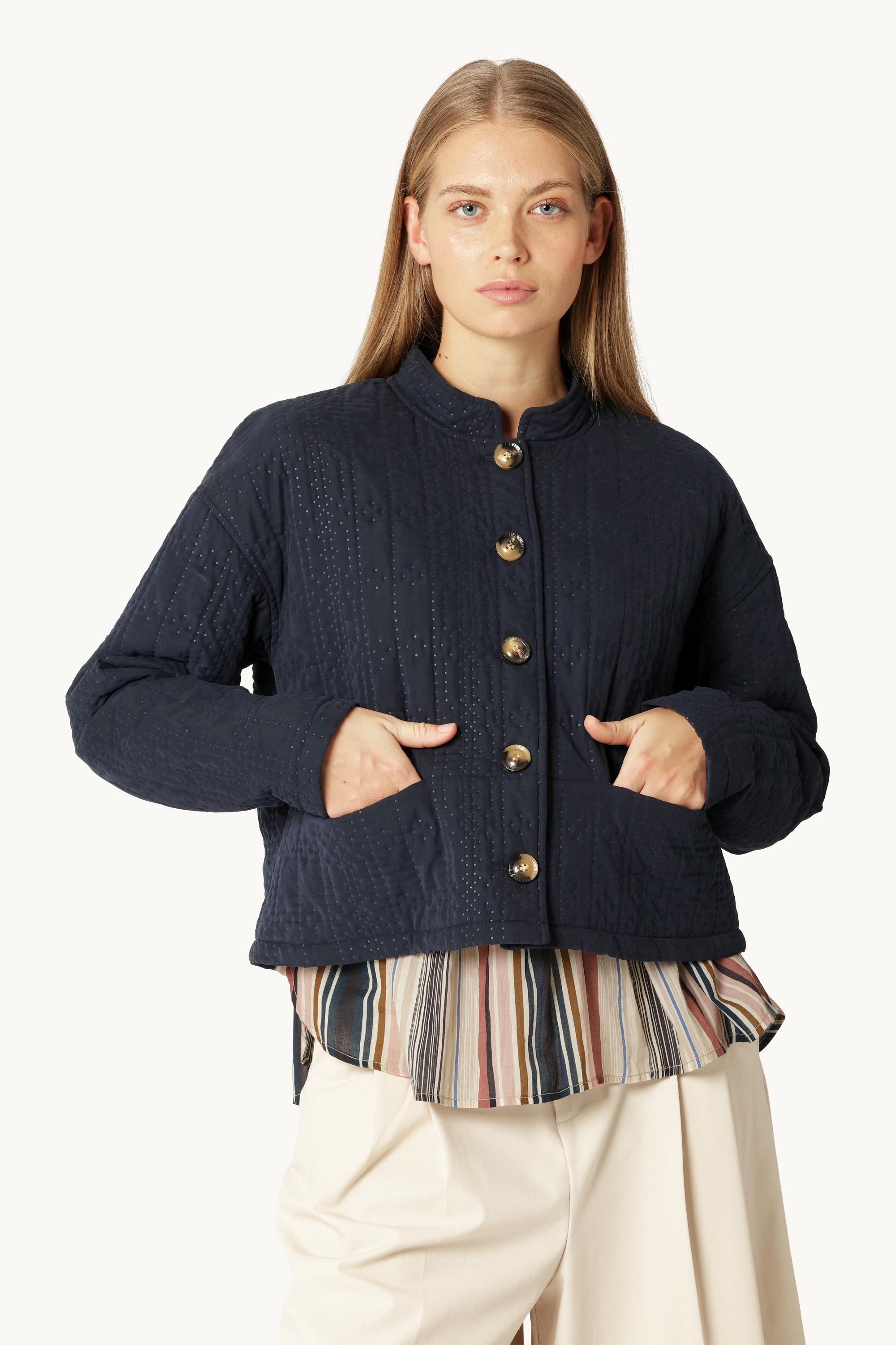 Kurze Steppjacke - Dark Indigo