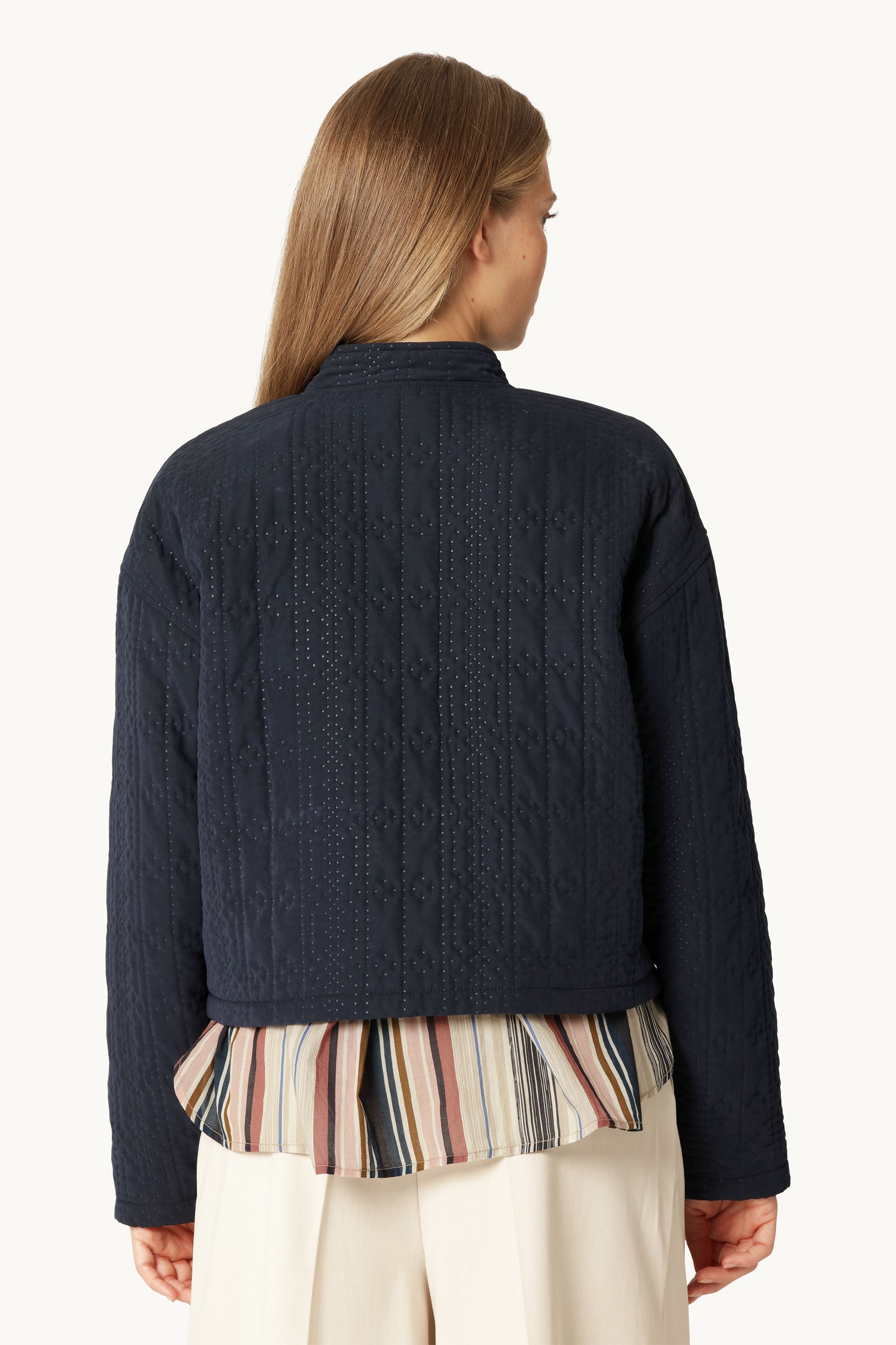 Kurze Steppjacke - Dark Indigo