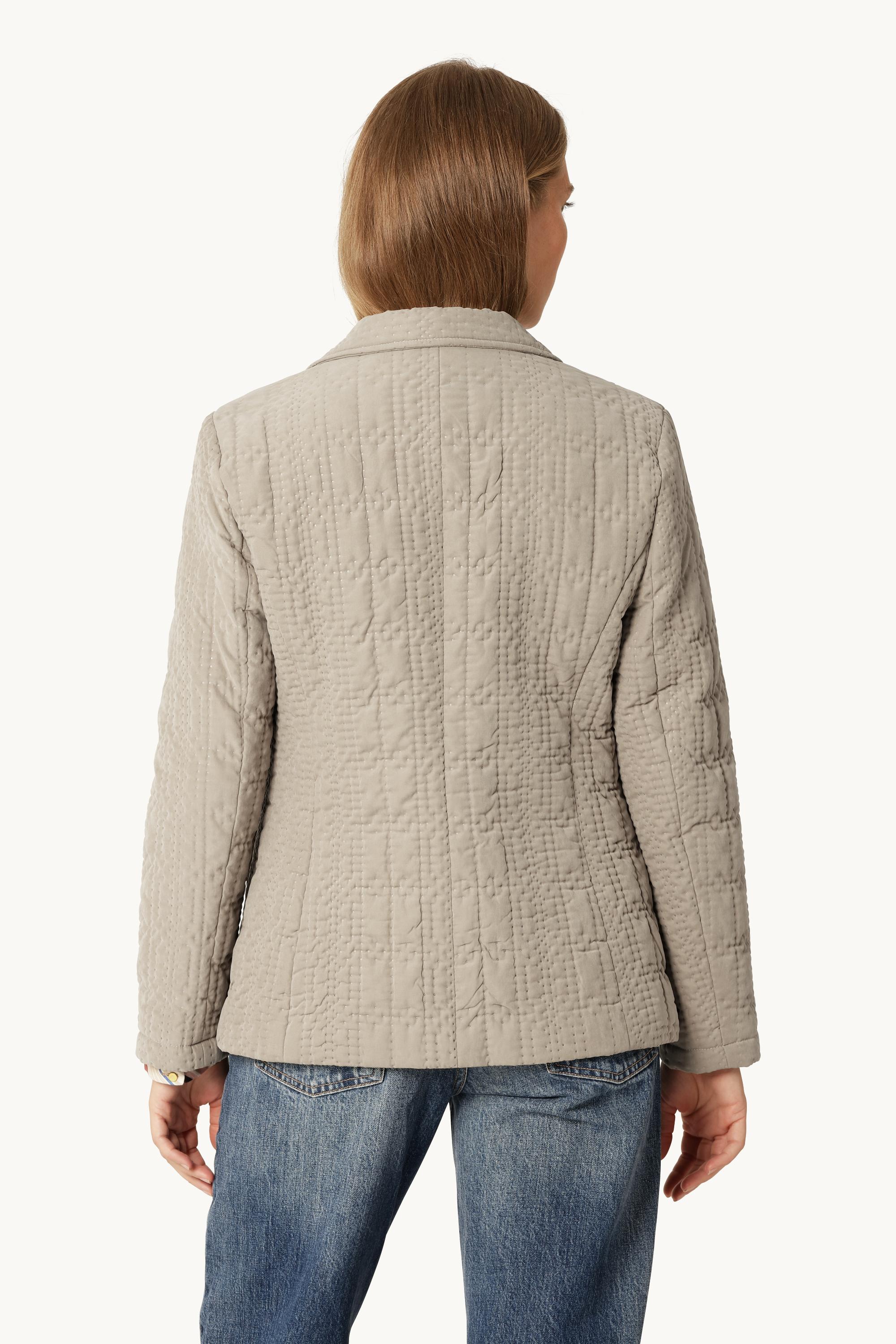 Gesteppter Blazer - Greige