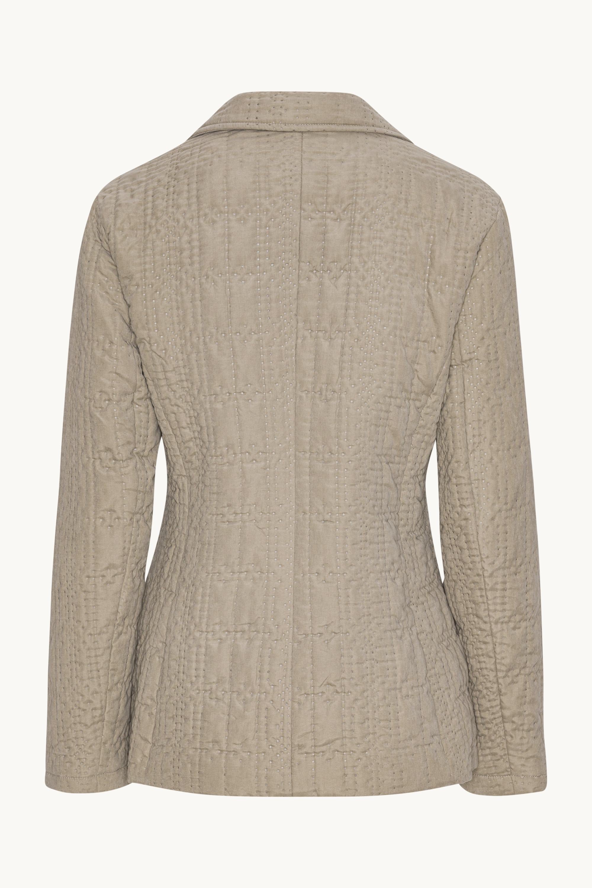 Gesteppter Blazer - Greige