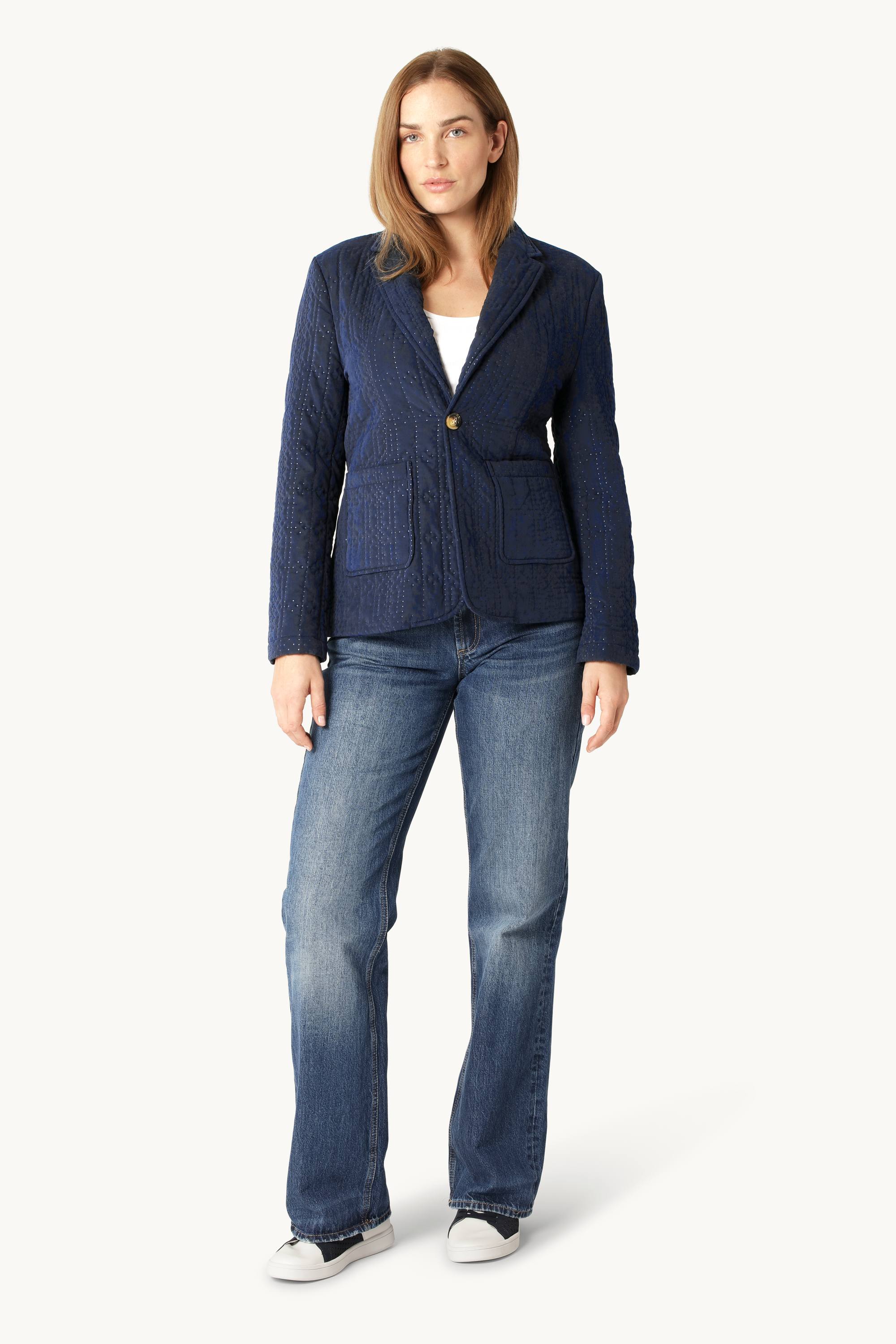 Gesteppter Blazer - Dark Indigo