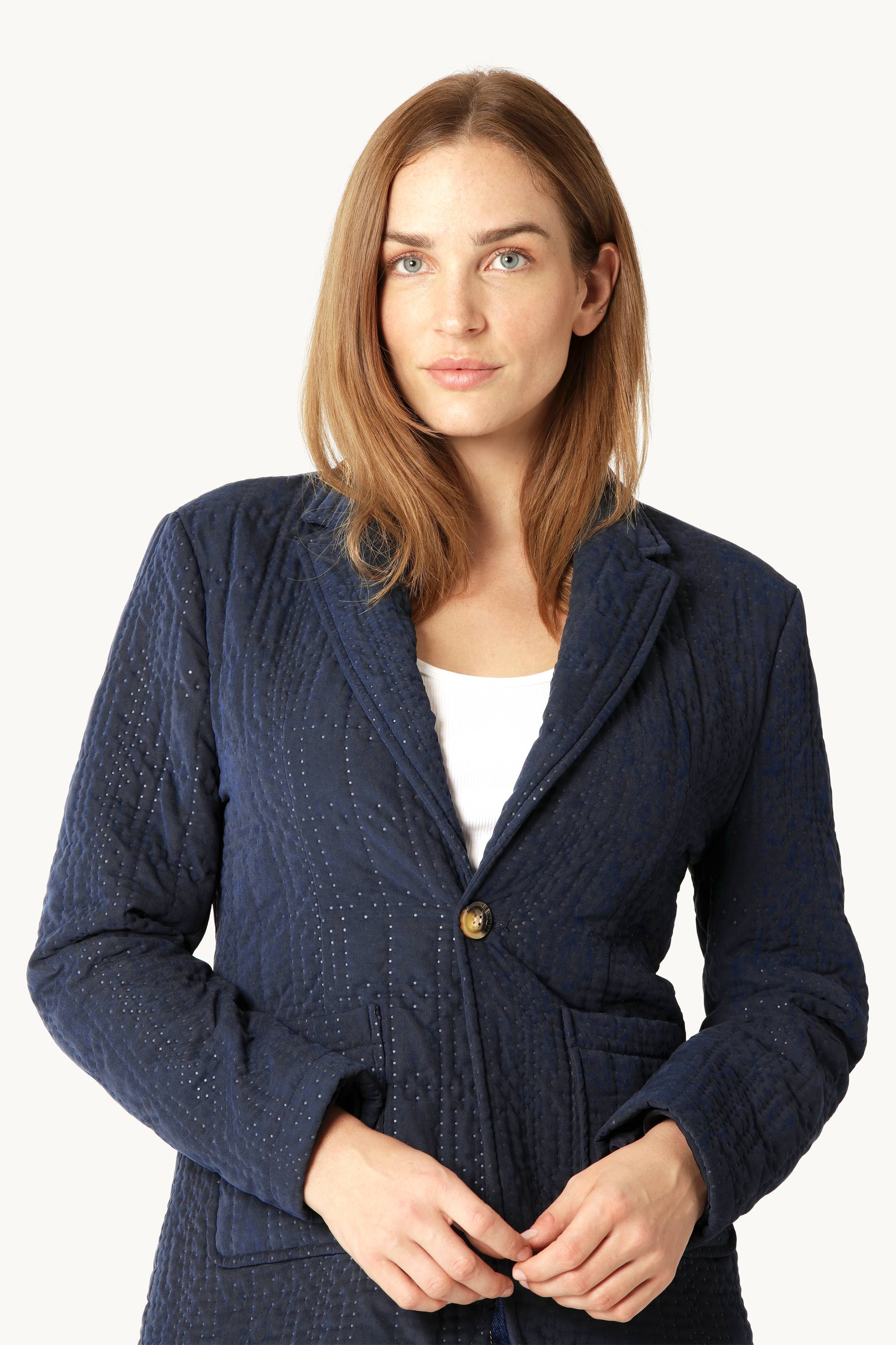 Gesteppter Blazer - Dark Indigo
