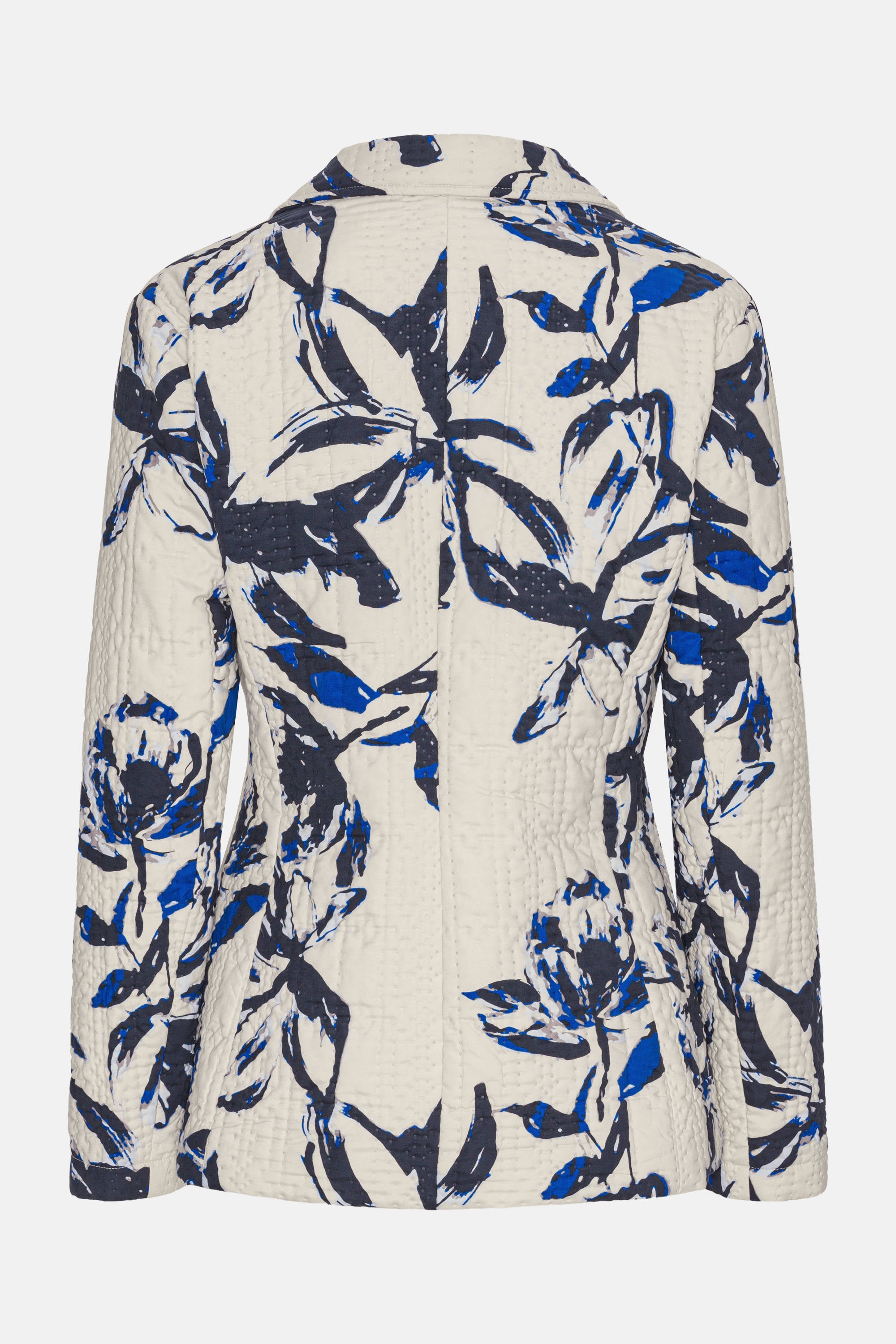 Gesteppter Blazer - Beige Artsy Stroke Flower