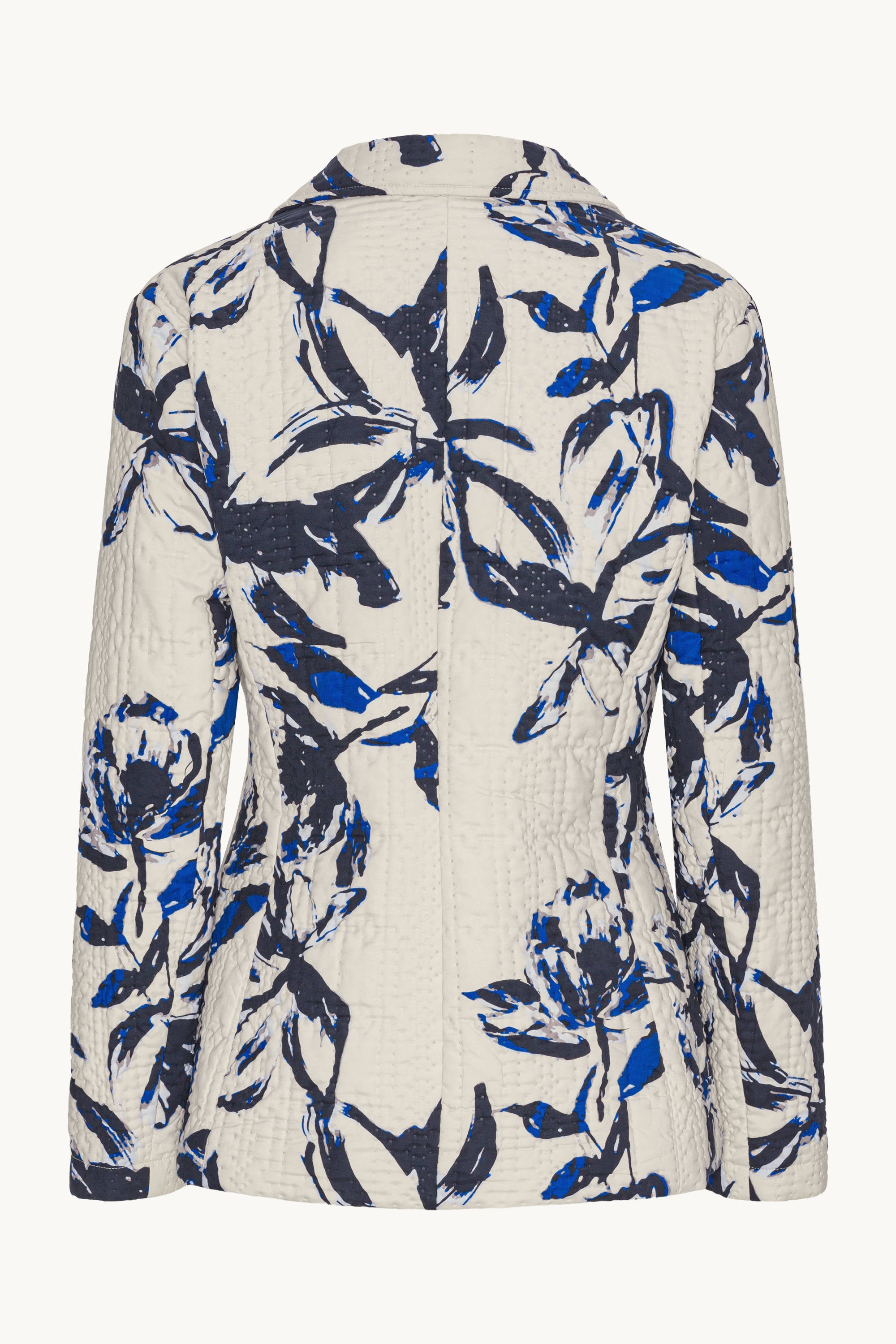 Gesteppter Blazer - Beige Artsy Stroke Flower