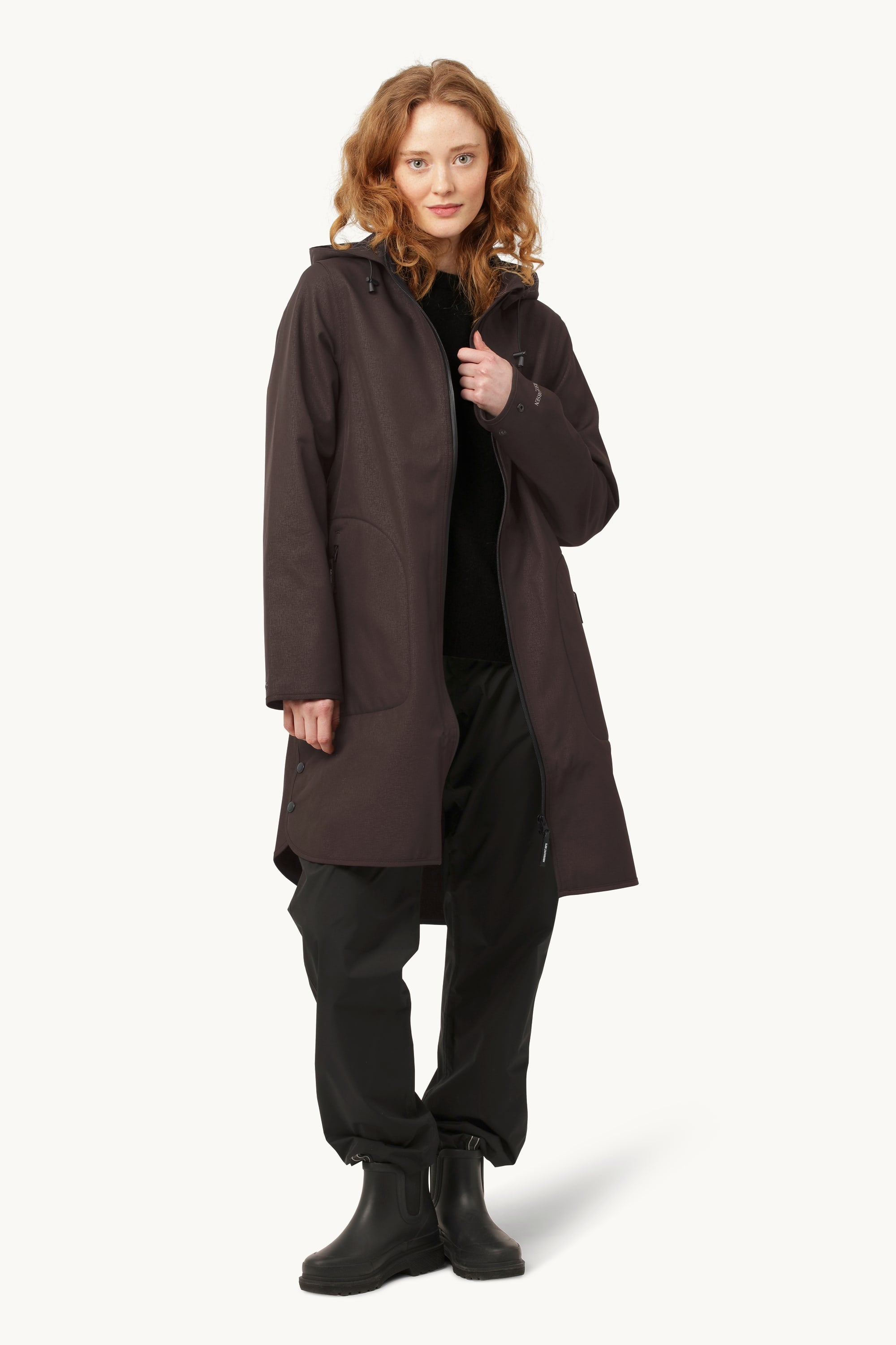 Softshell Regenmantel A-Linie - Black