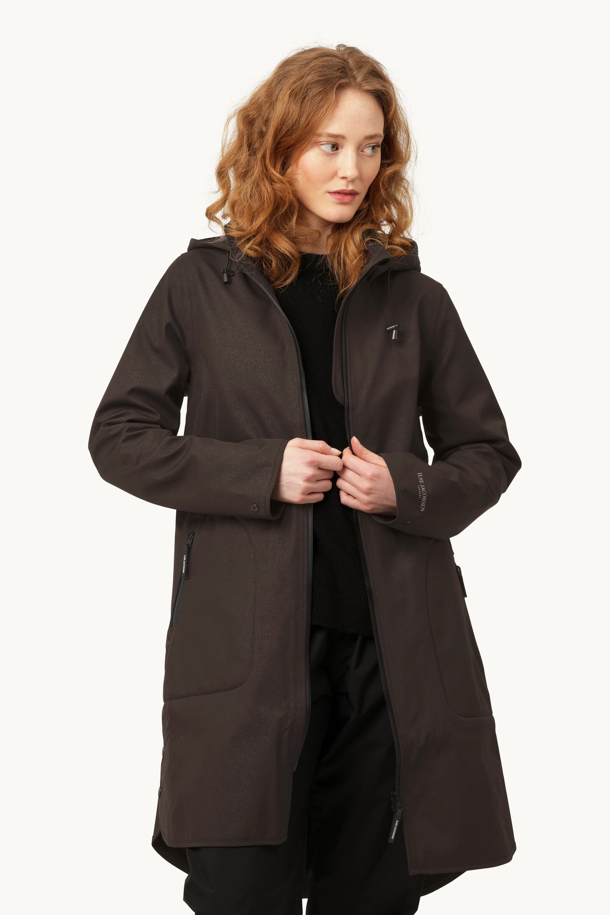 Softshell Regenmantel A-Linie - Black